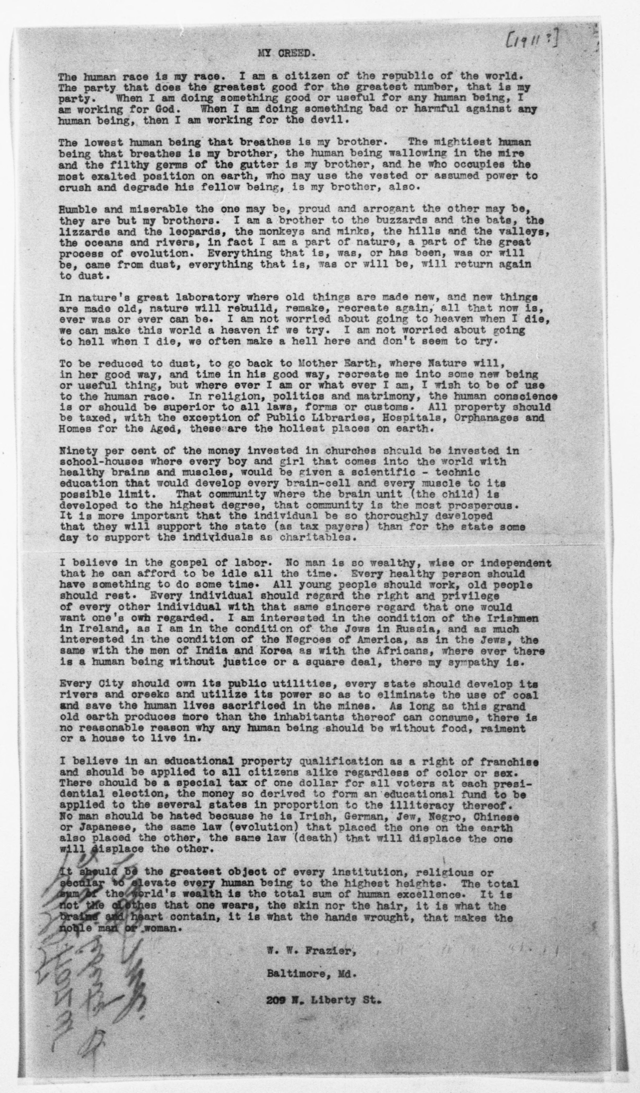 Scanned image of the current content page