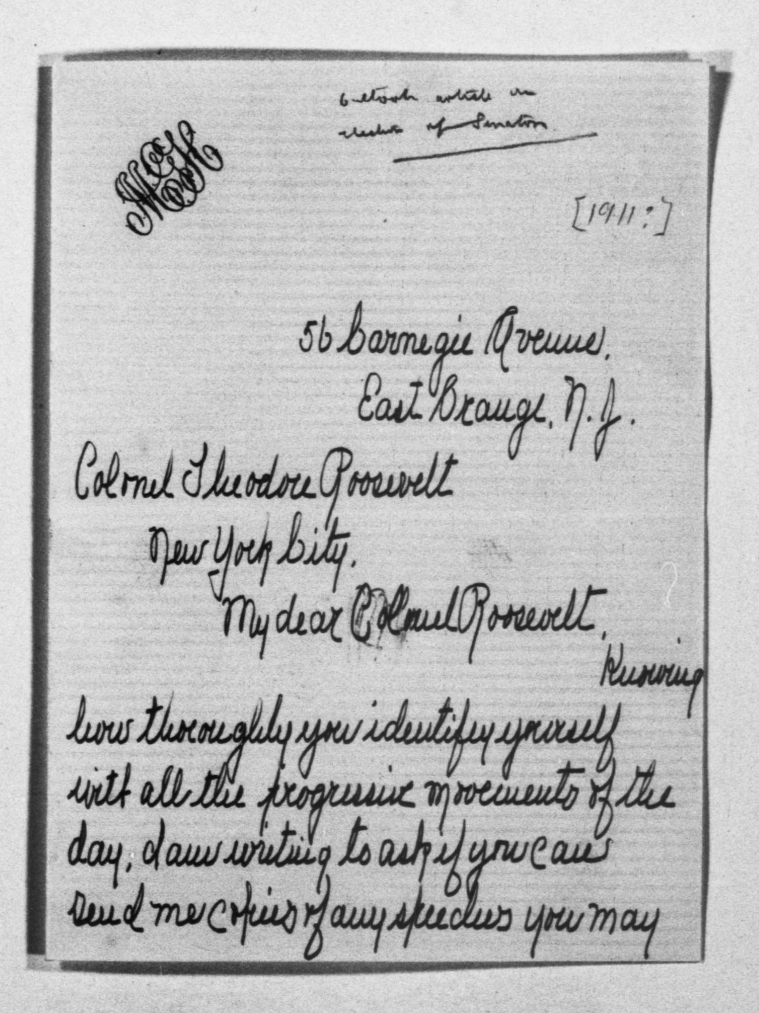 Scanned image of the current content page