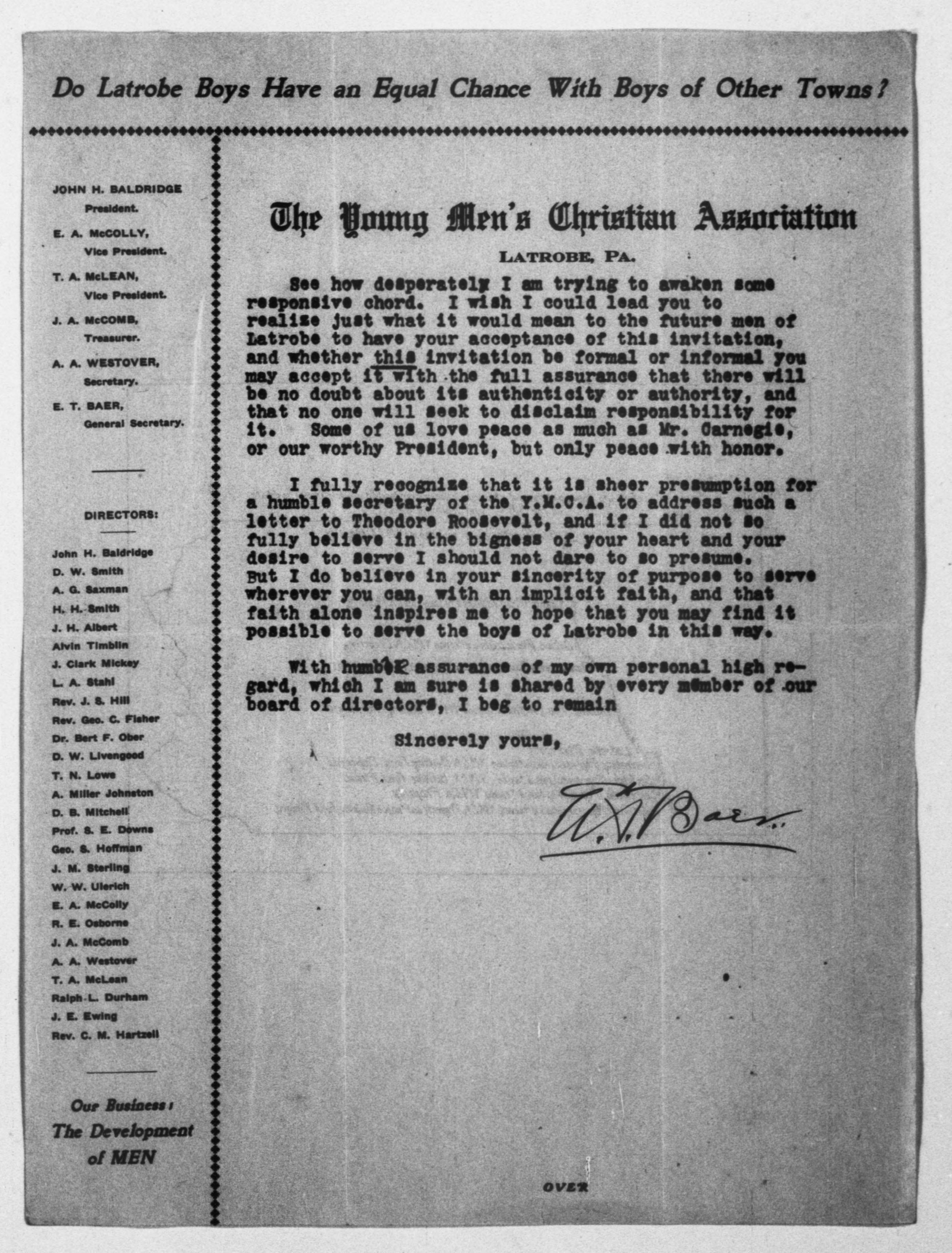 Scanned image of the current content page