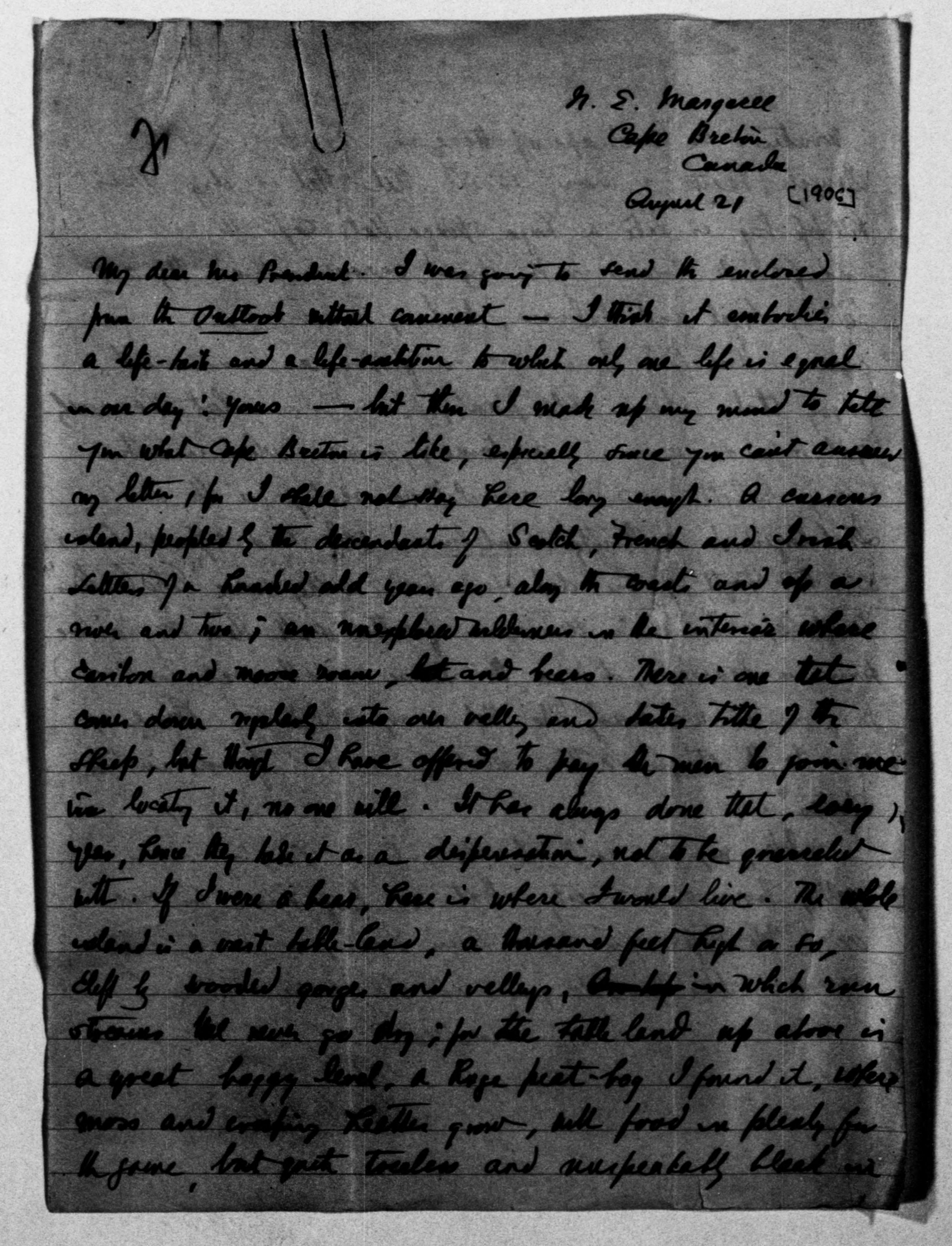 Scanned image of the current content page