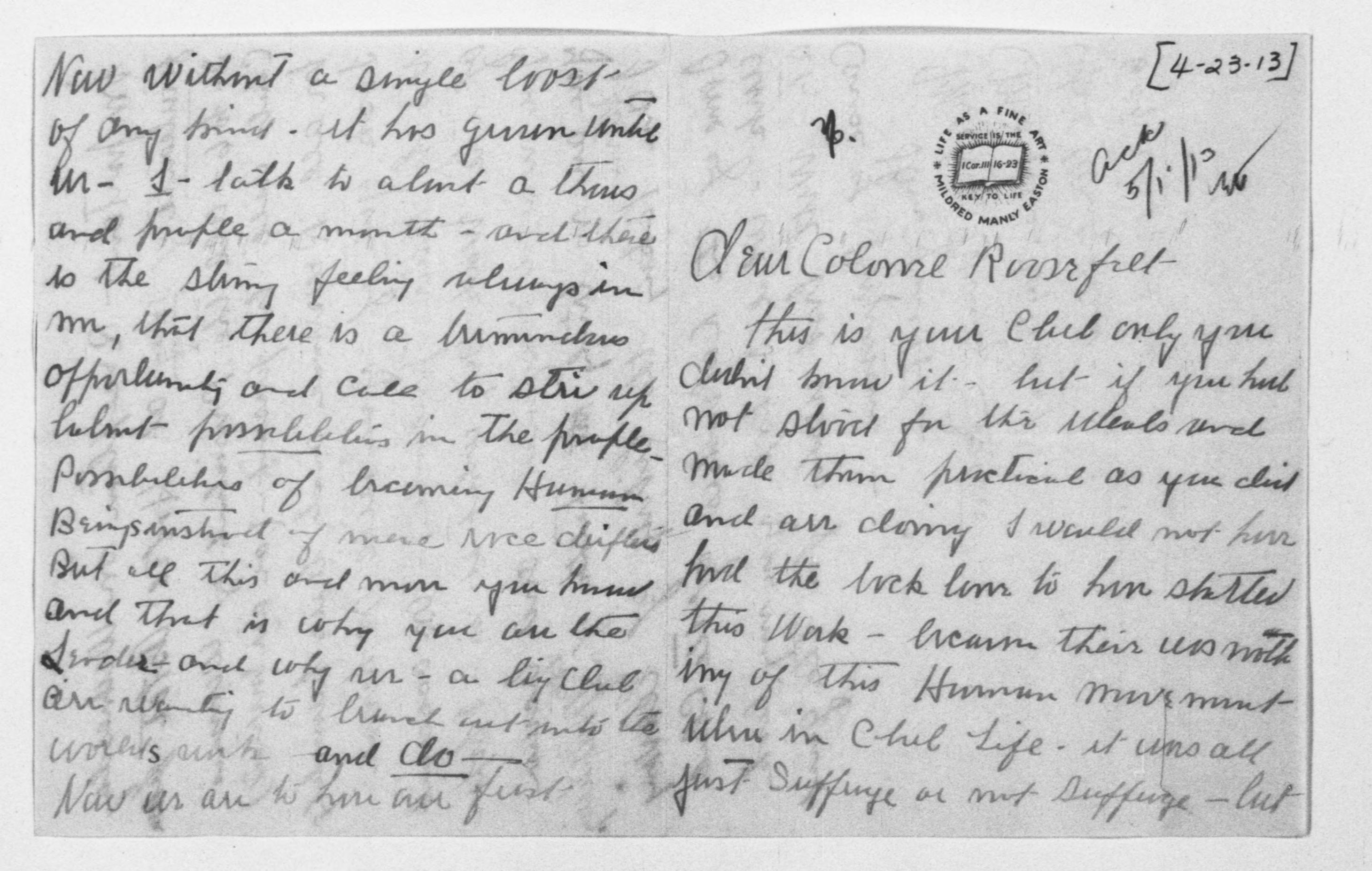 Scanned image of the current content page