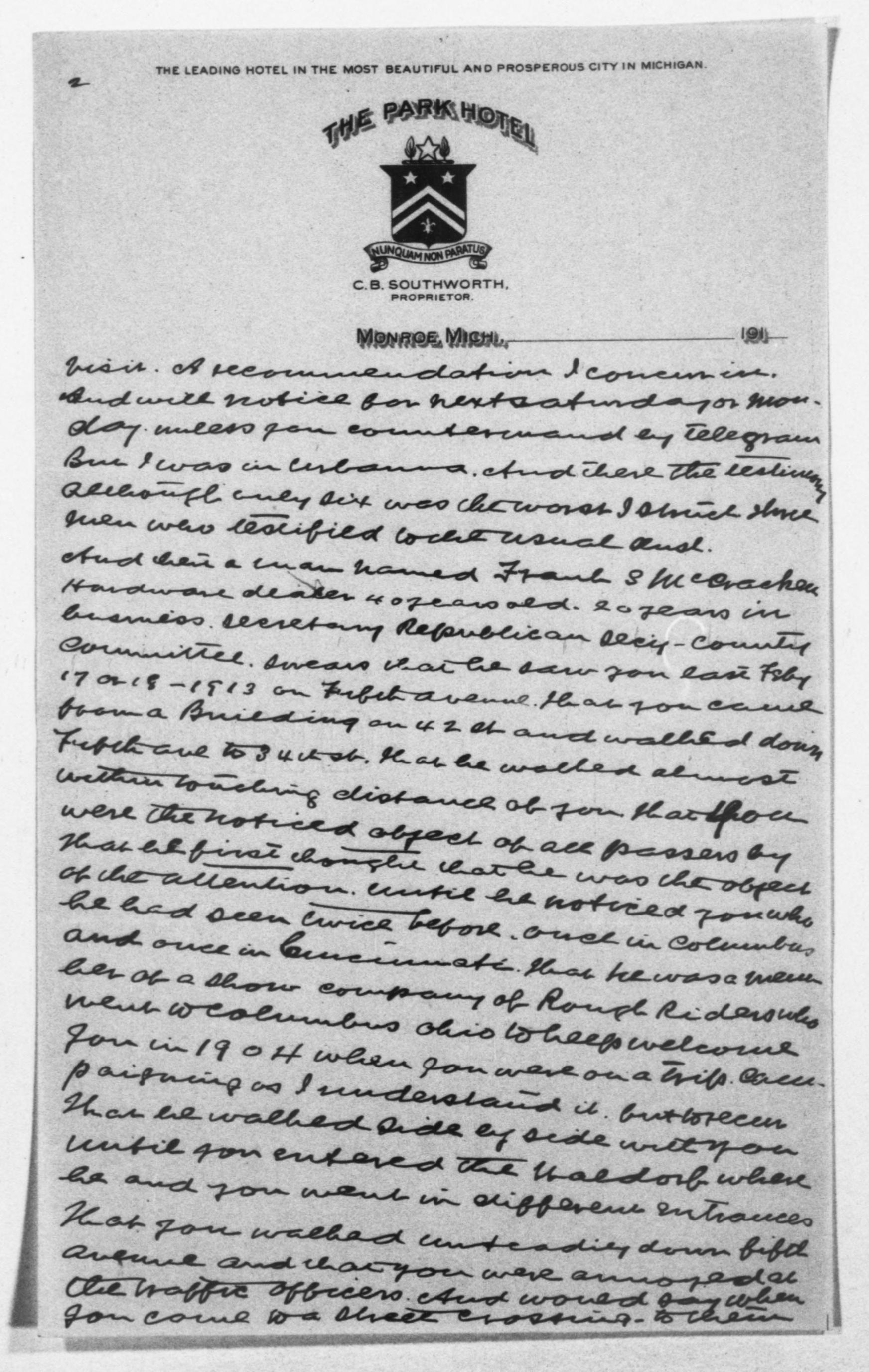 Scanned image of the current content page