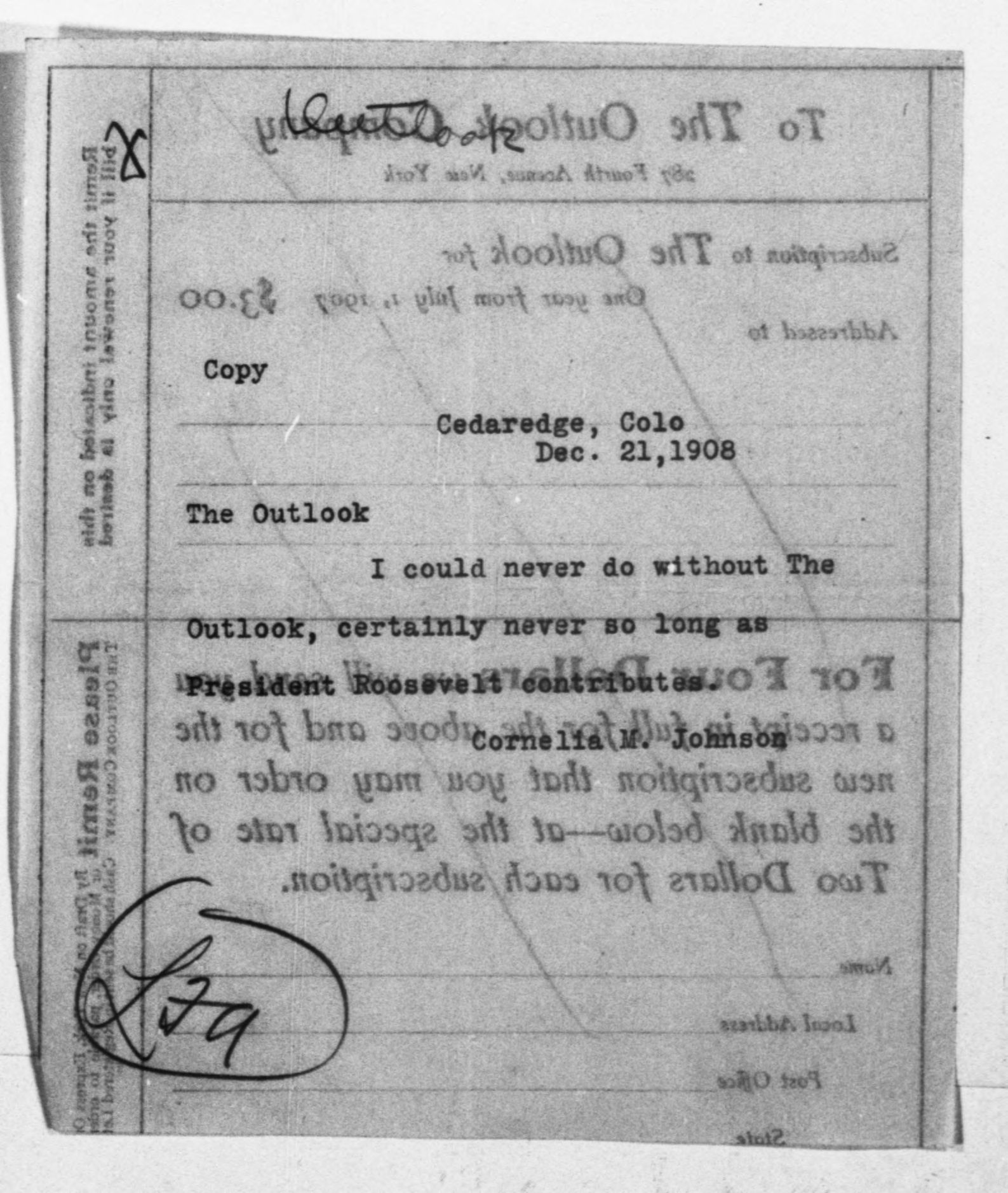 Scanned image of the current content page