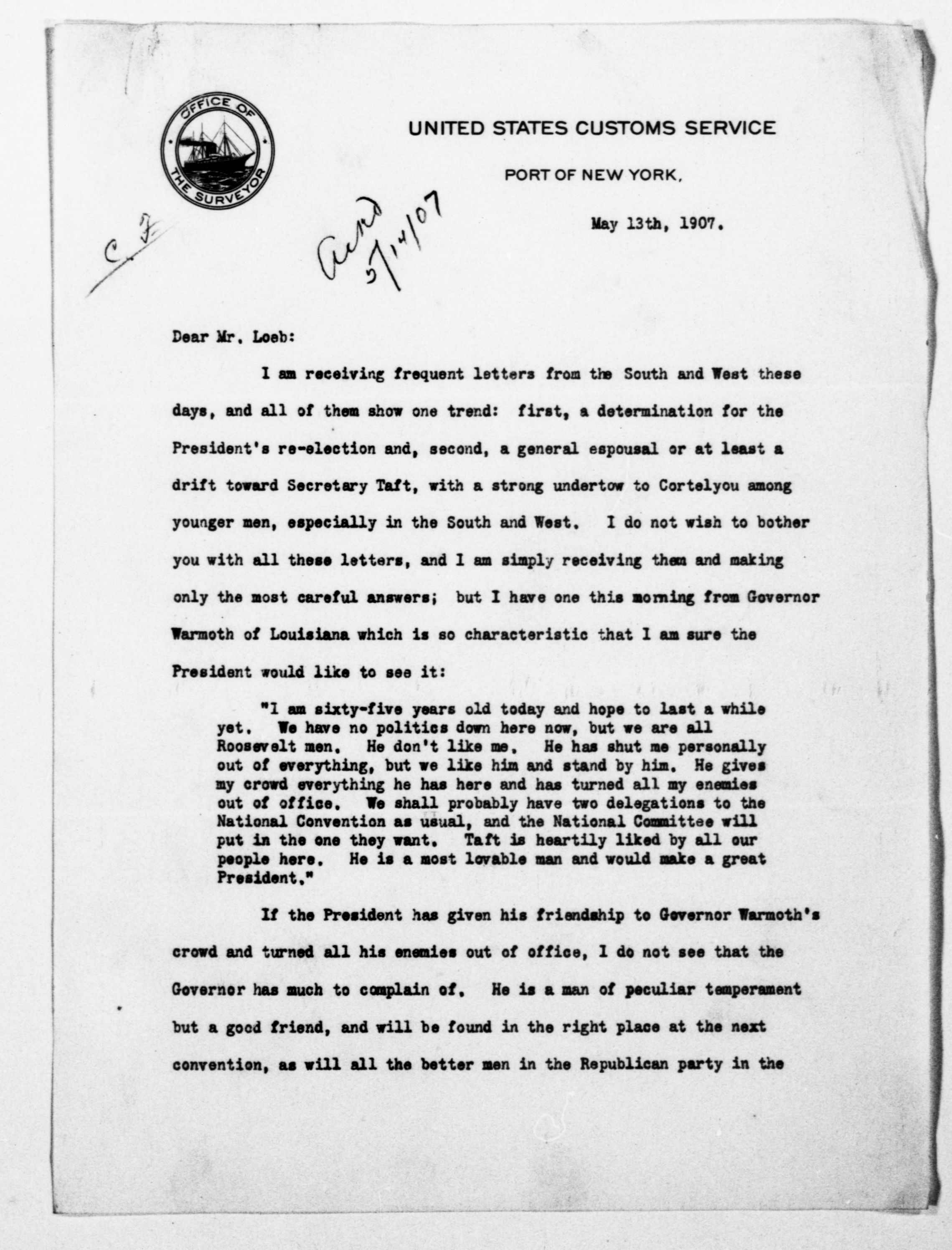 Scanned image of the current content page