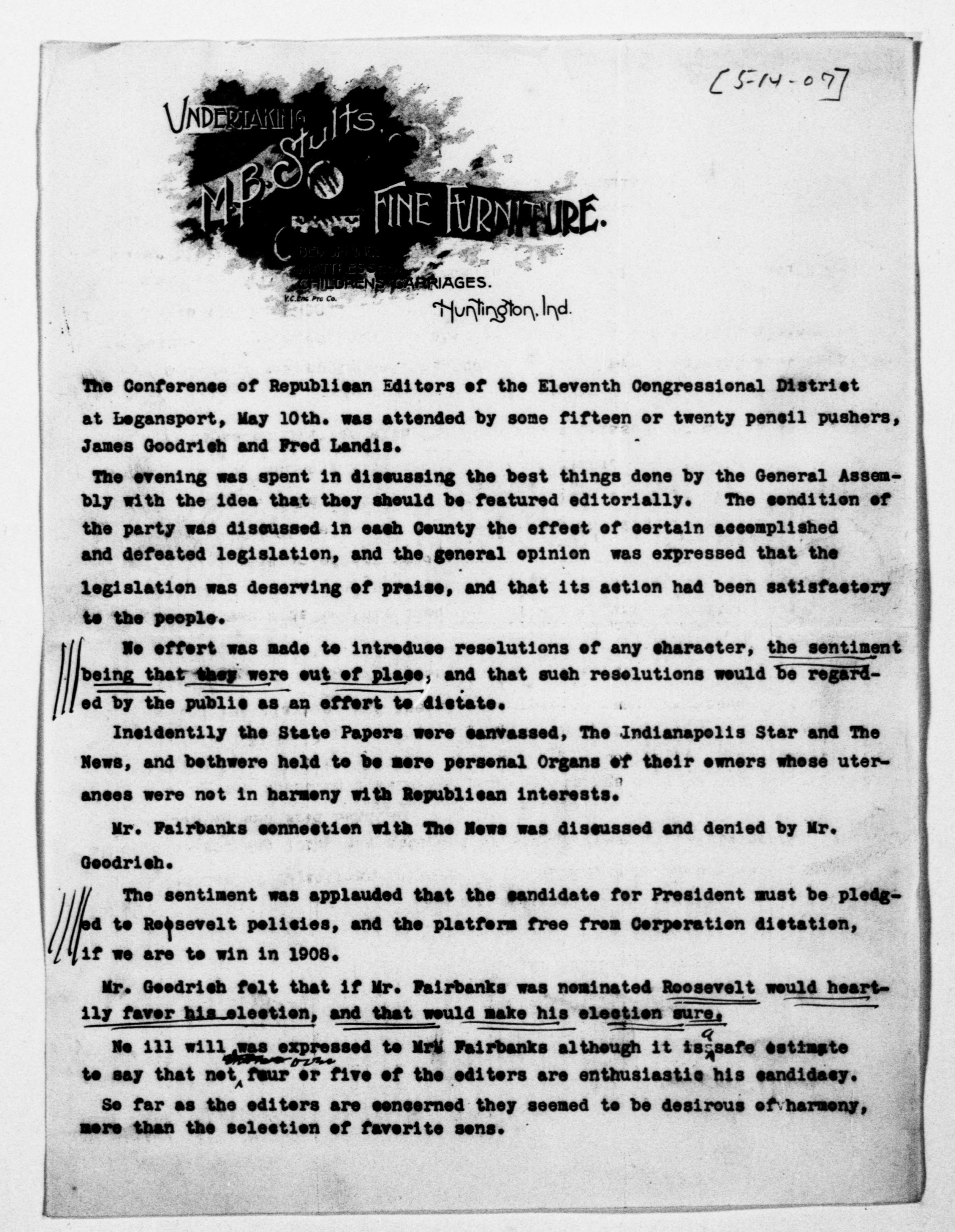 Scanned image of the current content page