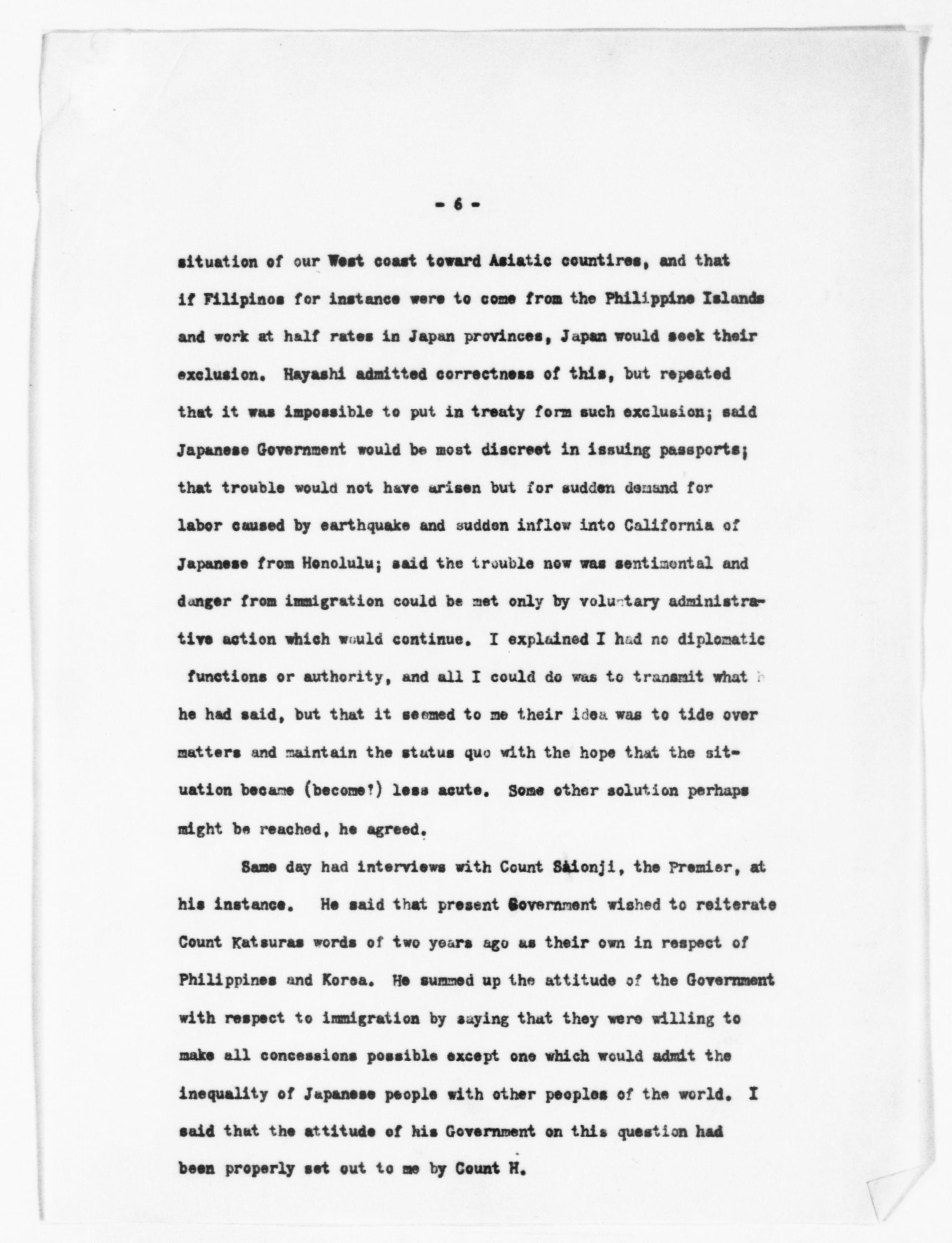 Scanned image of the current content page