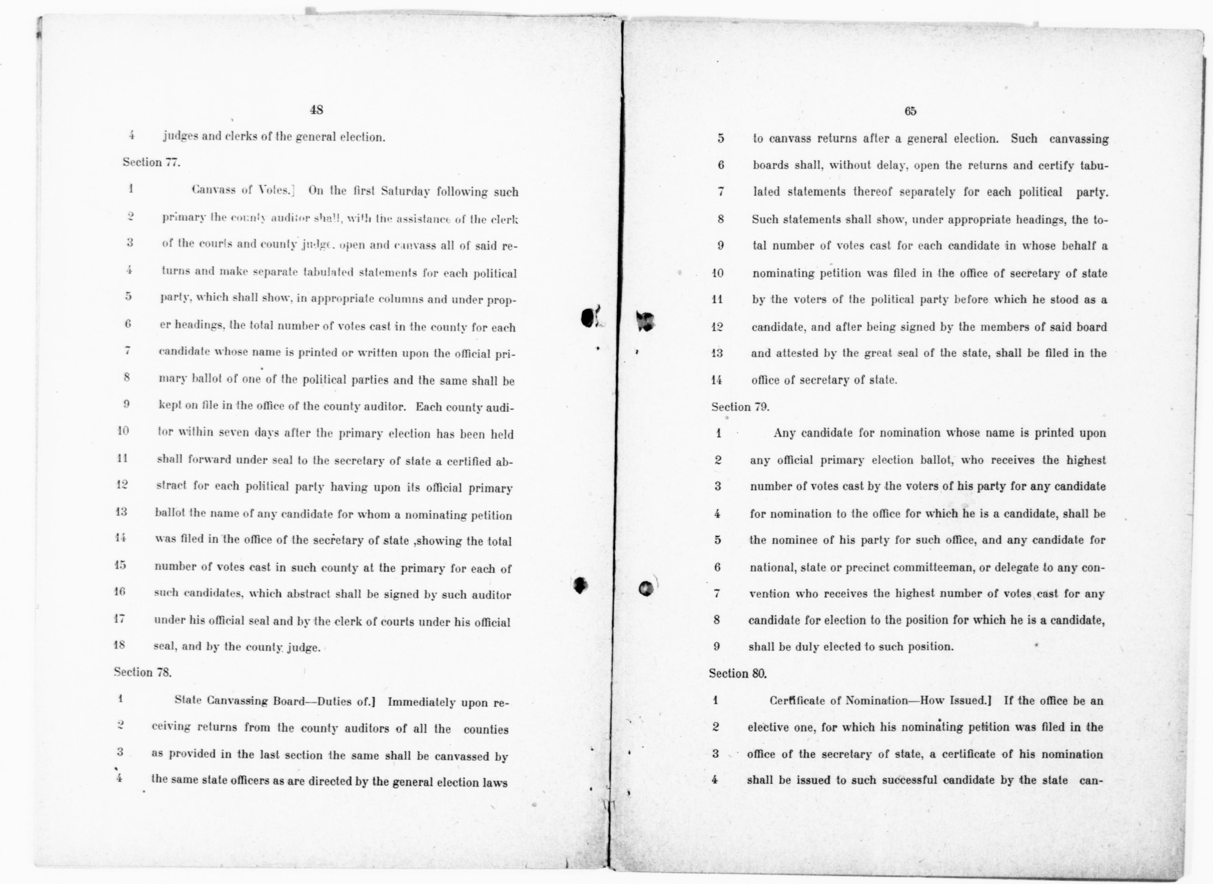 Scanned image of the current content page