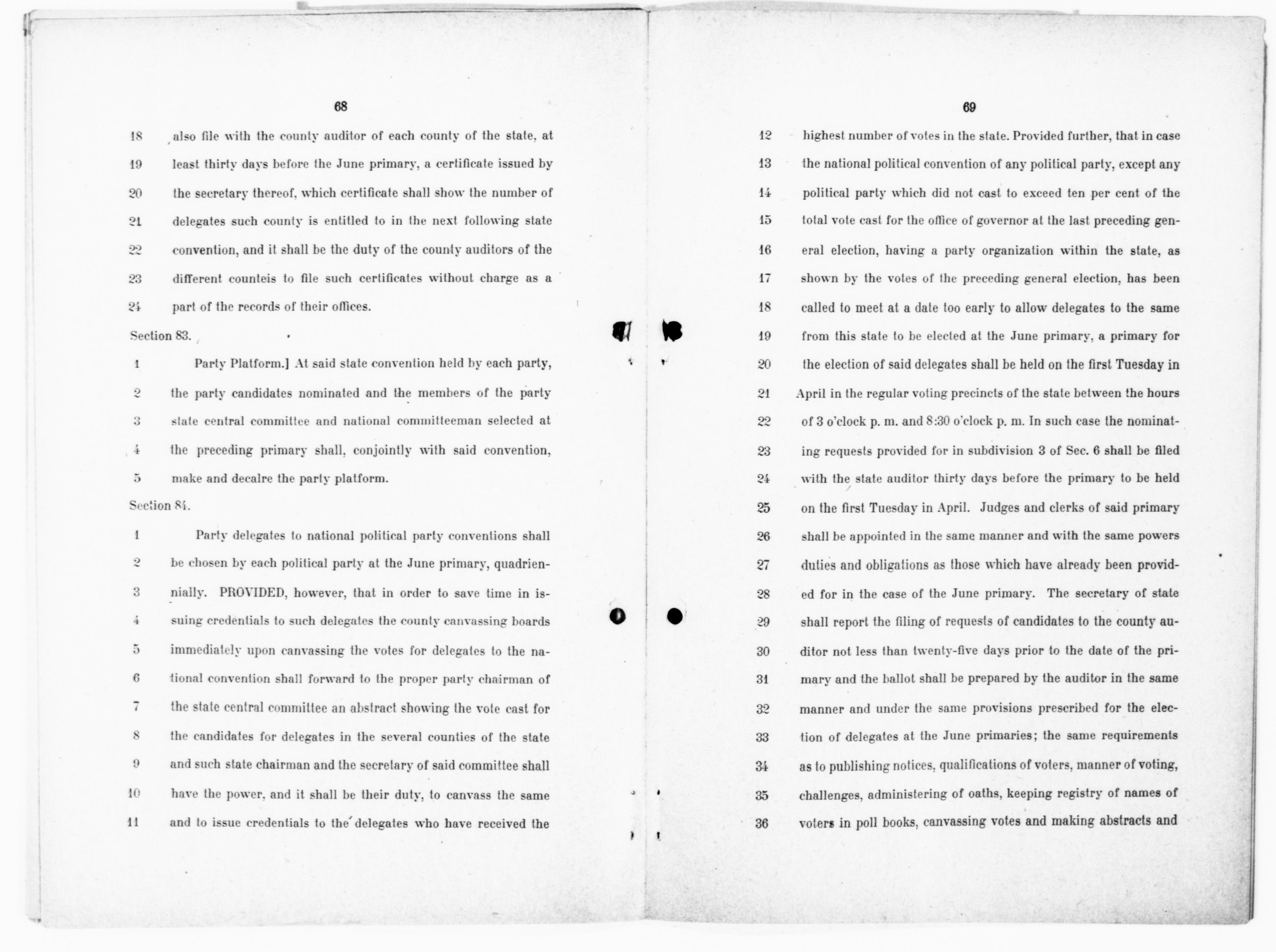 Scanned image of the current content page