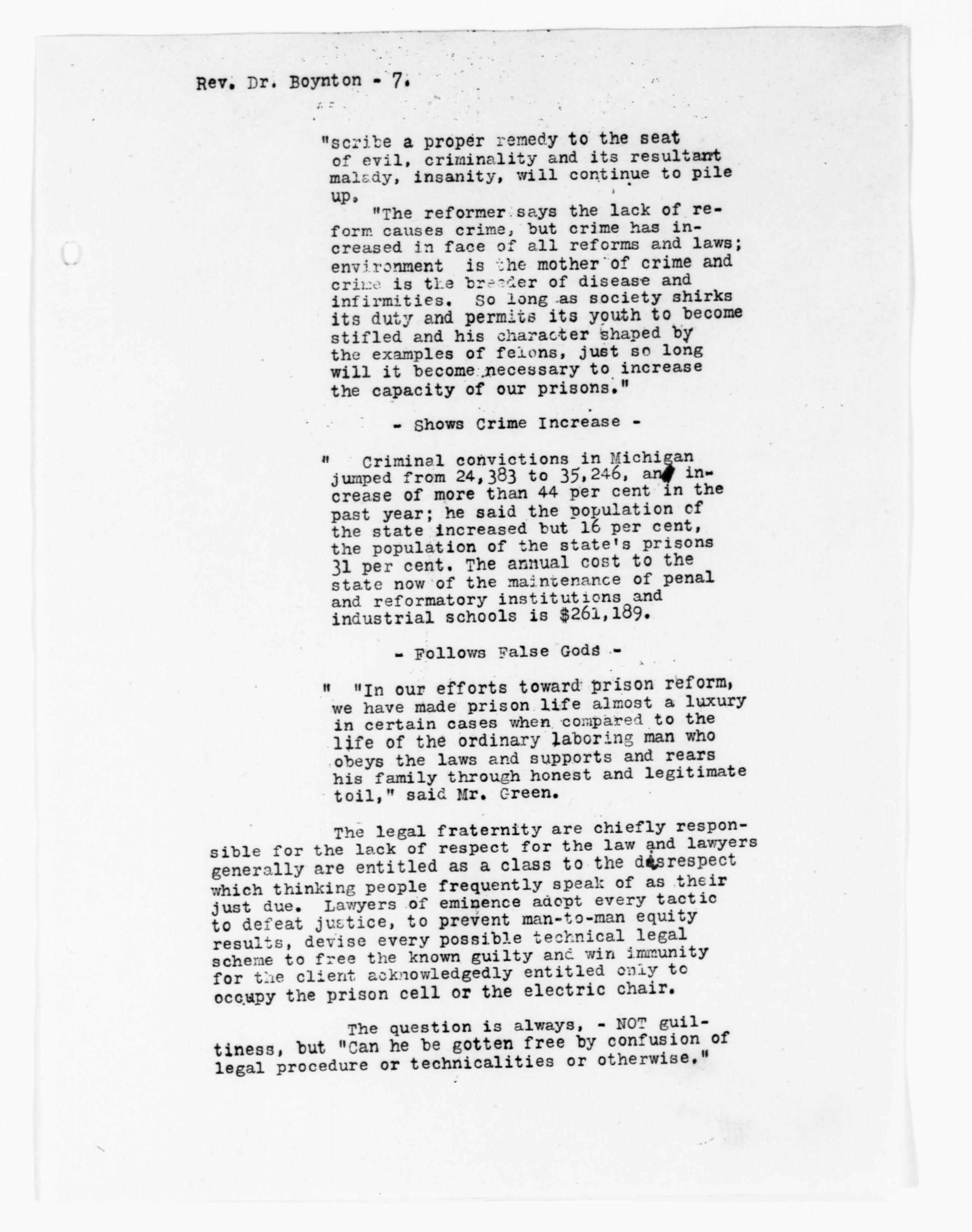 Scanned image of the current content page