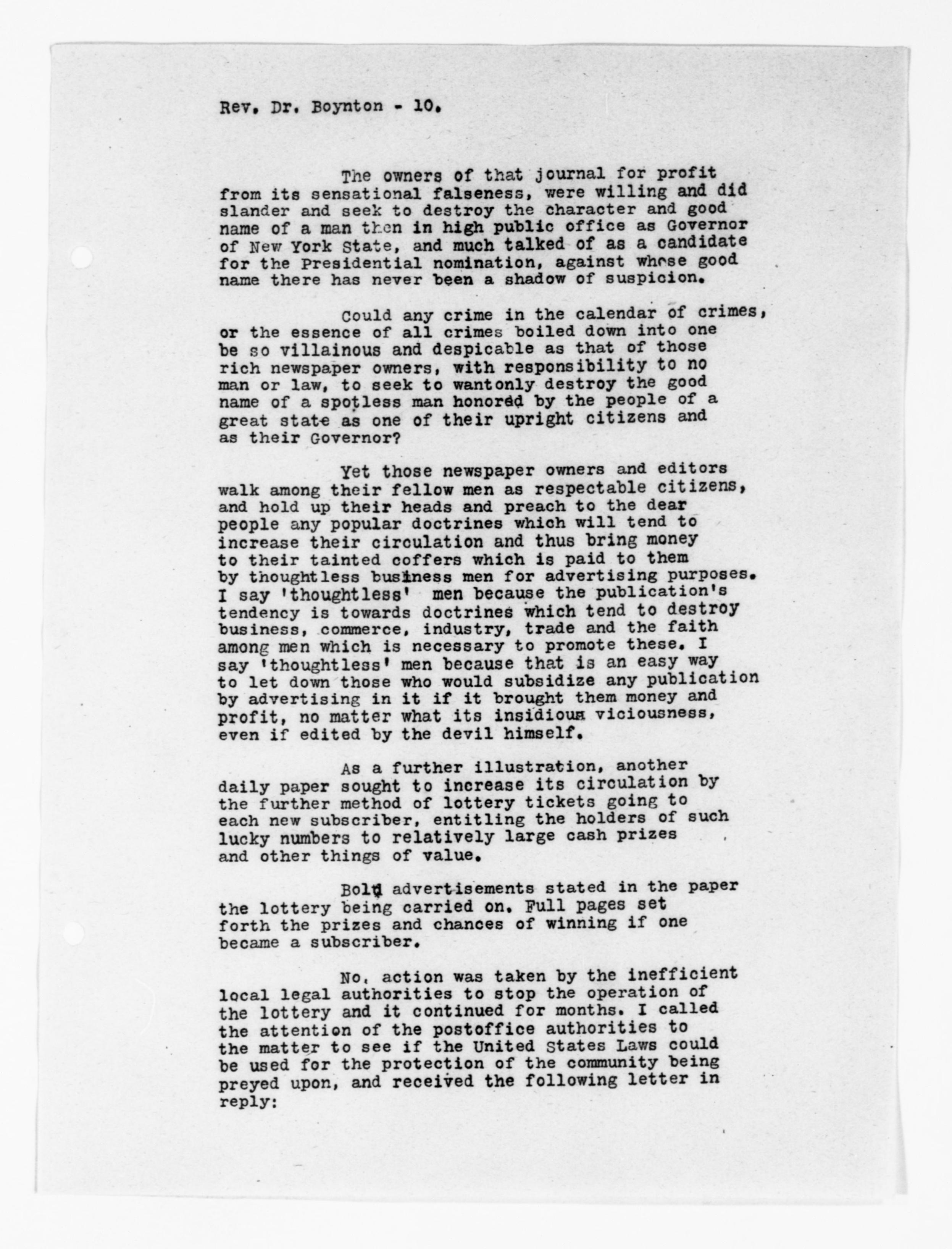 Scanned image of the current content page