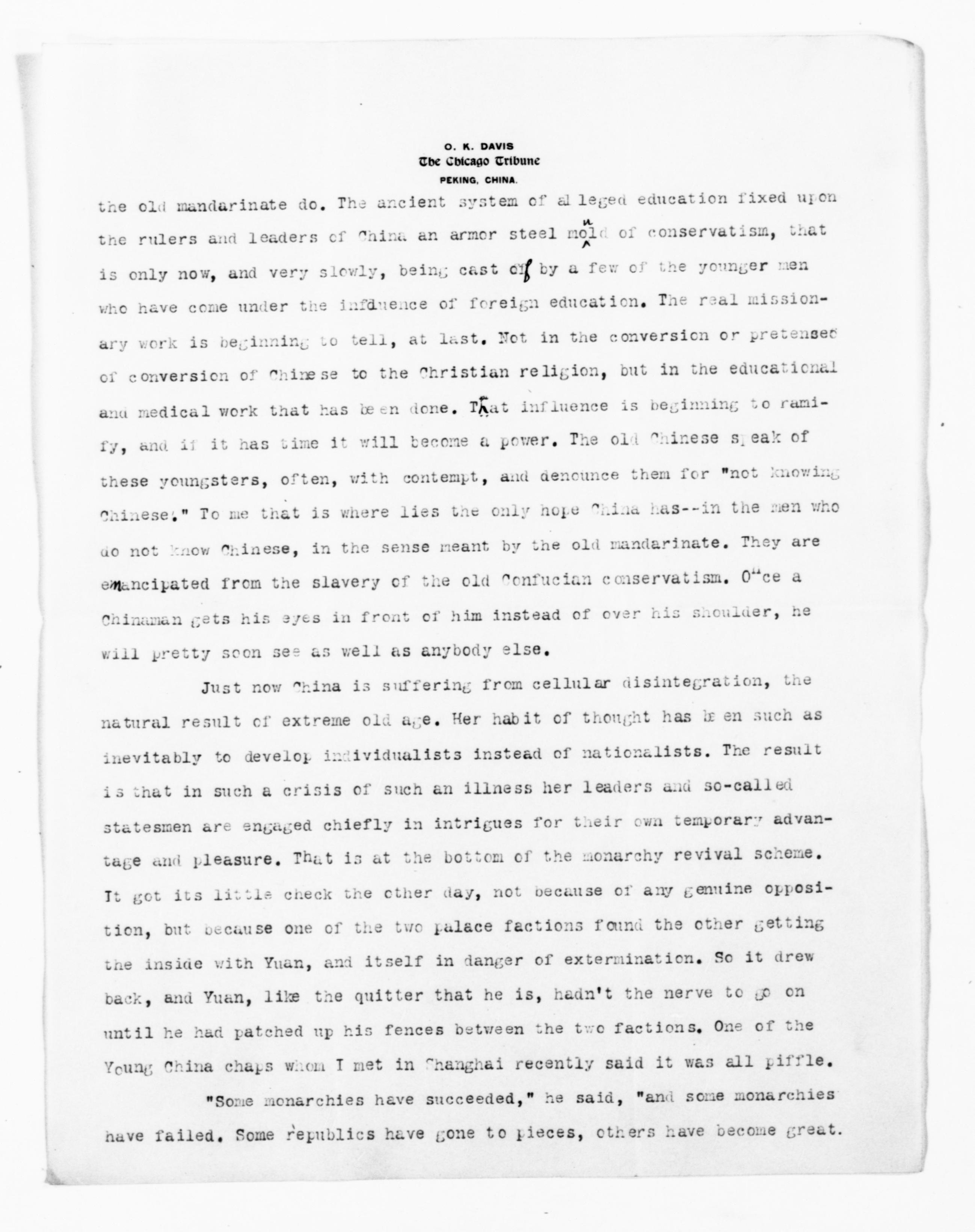 Scanned image of the current content page