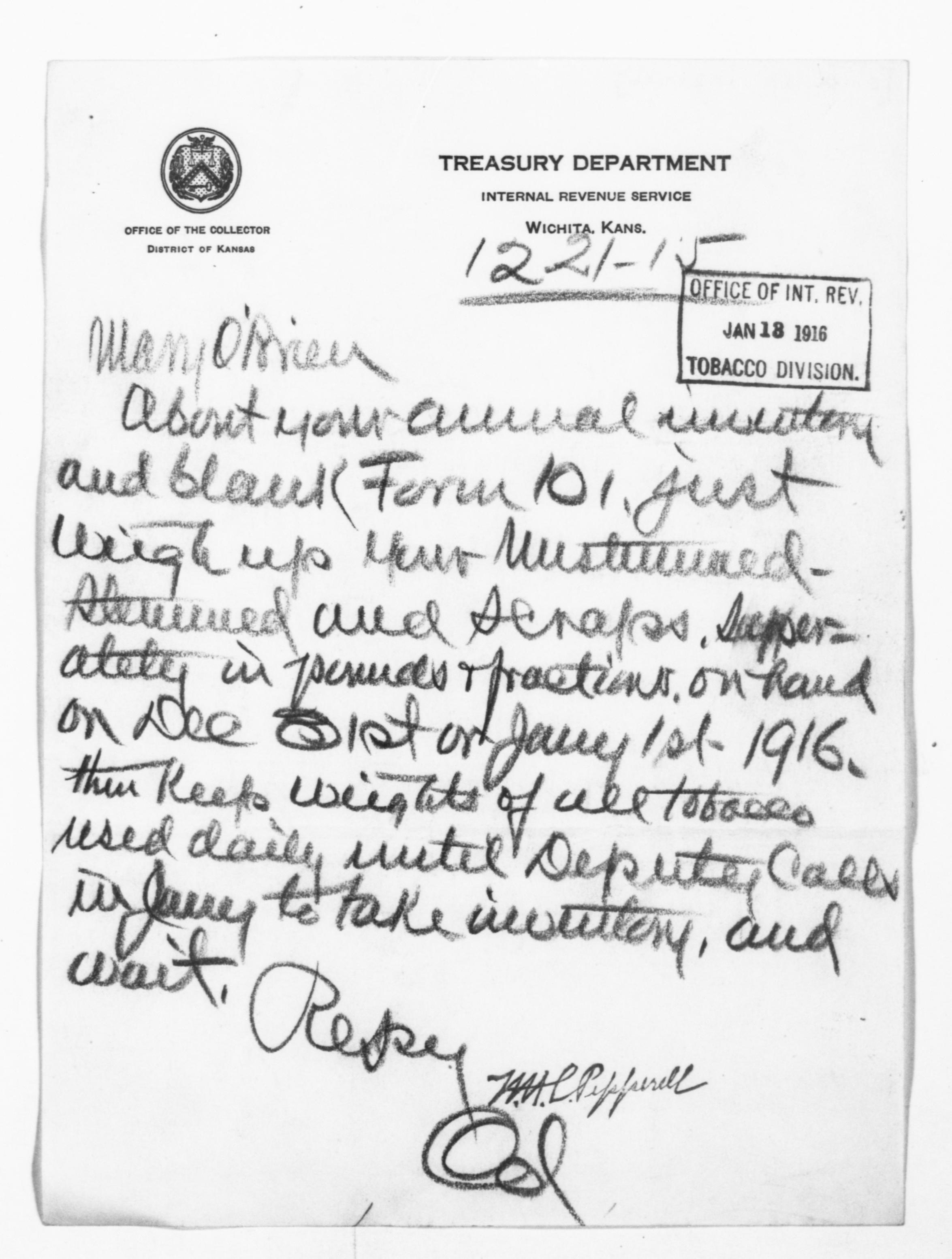 Scanned image of the current content page