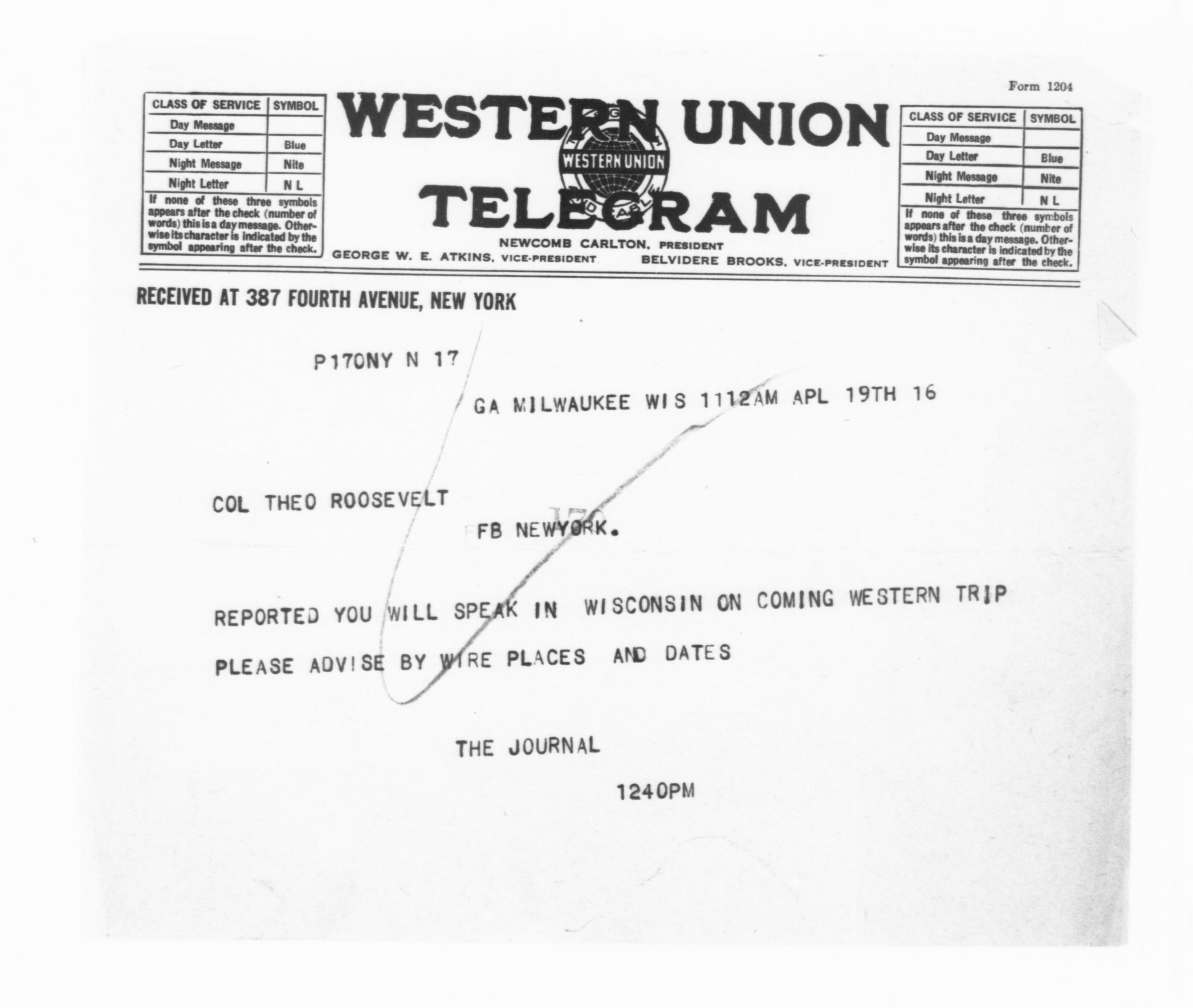 Scanned image of the current content page