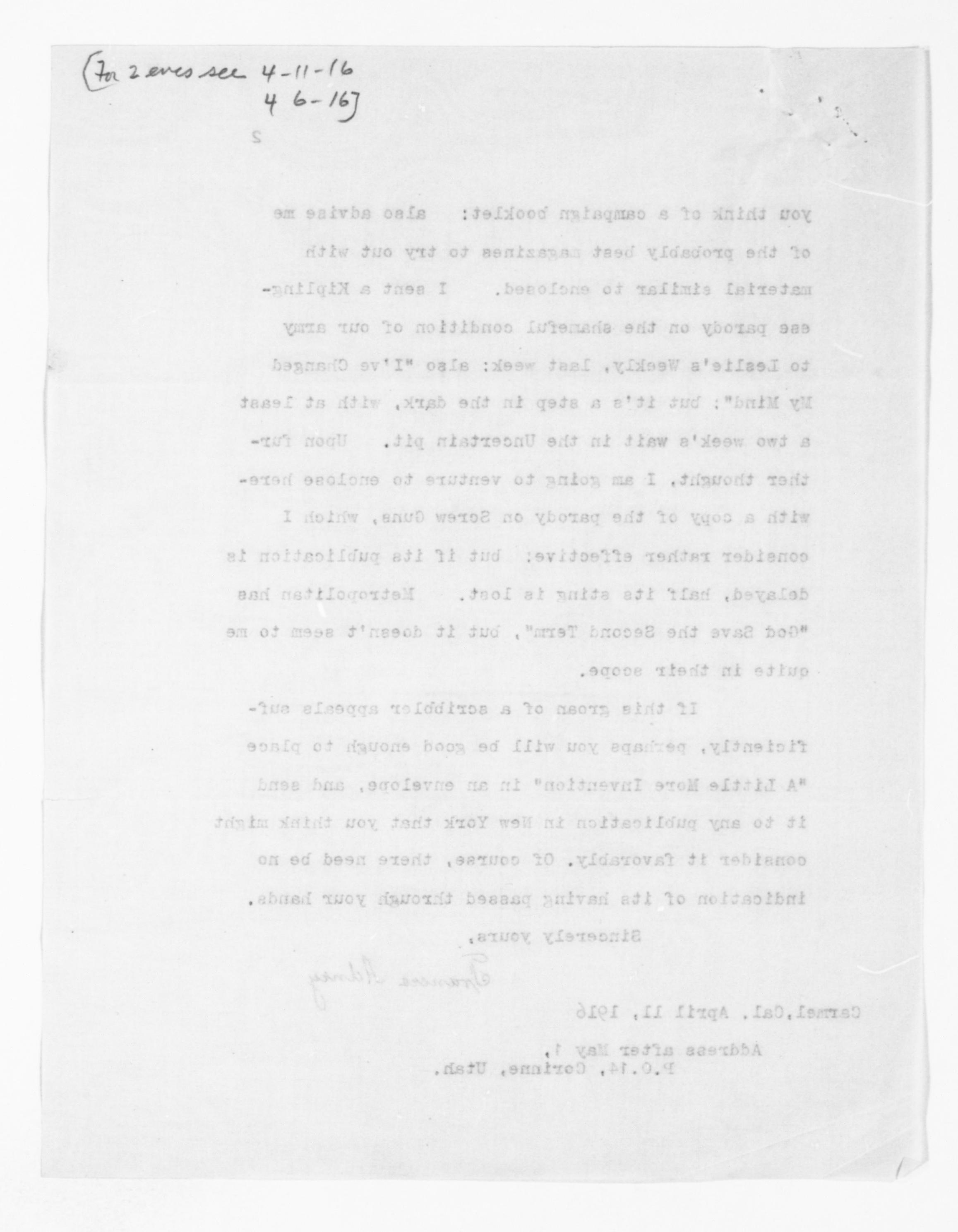 Scanned image of the current content page