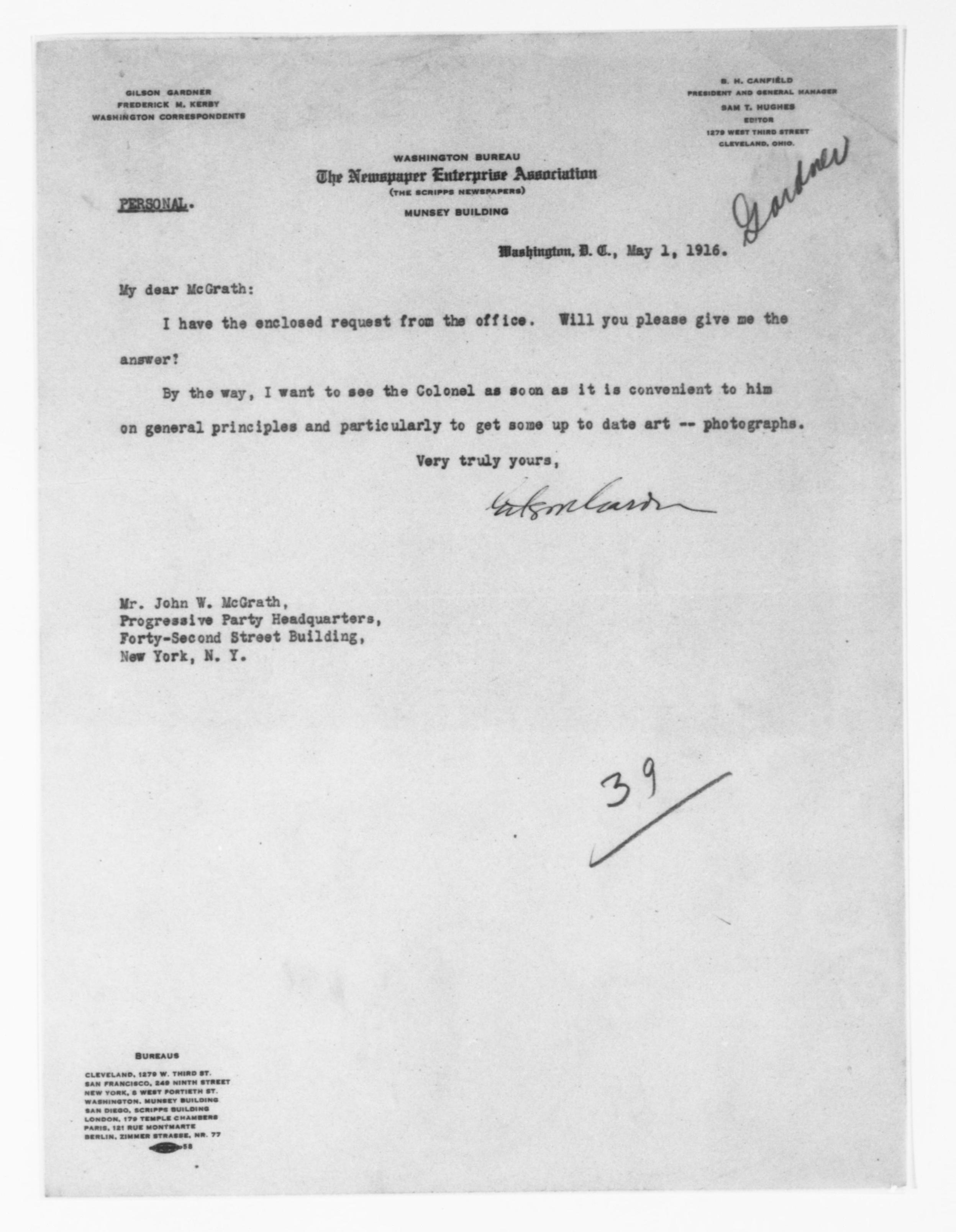 Scanned image of the current content page