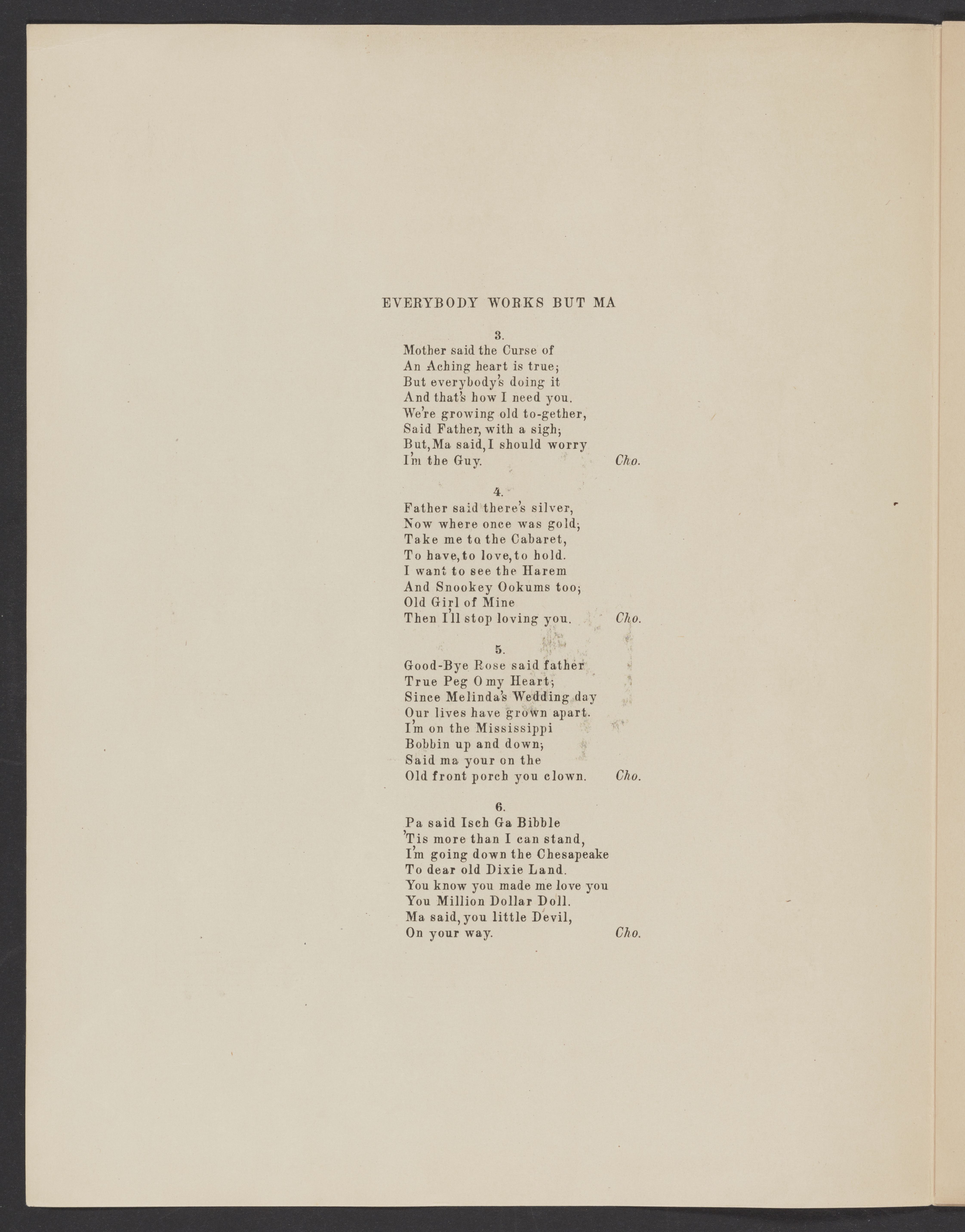 Scanned image of the current content page