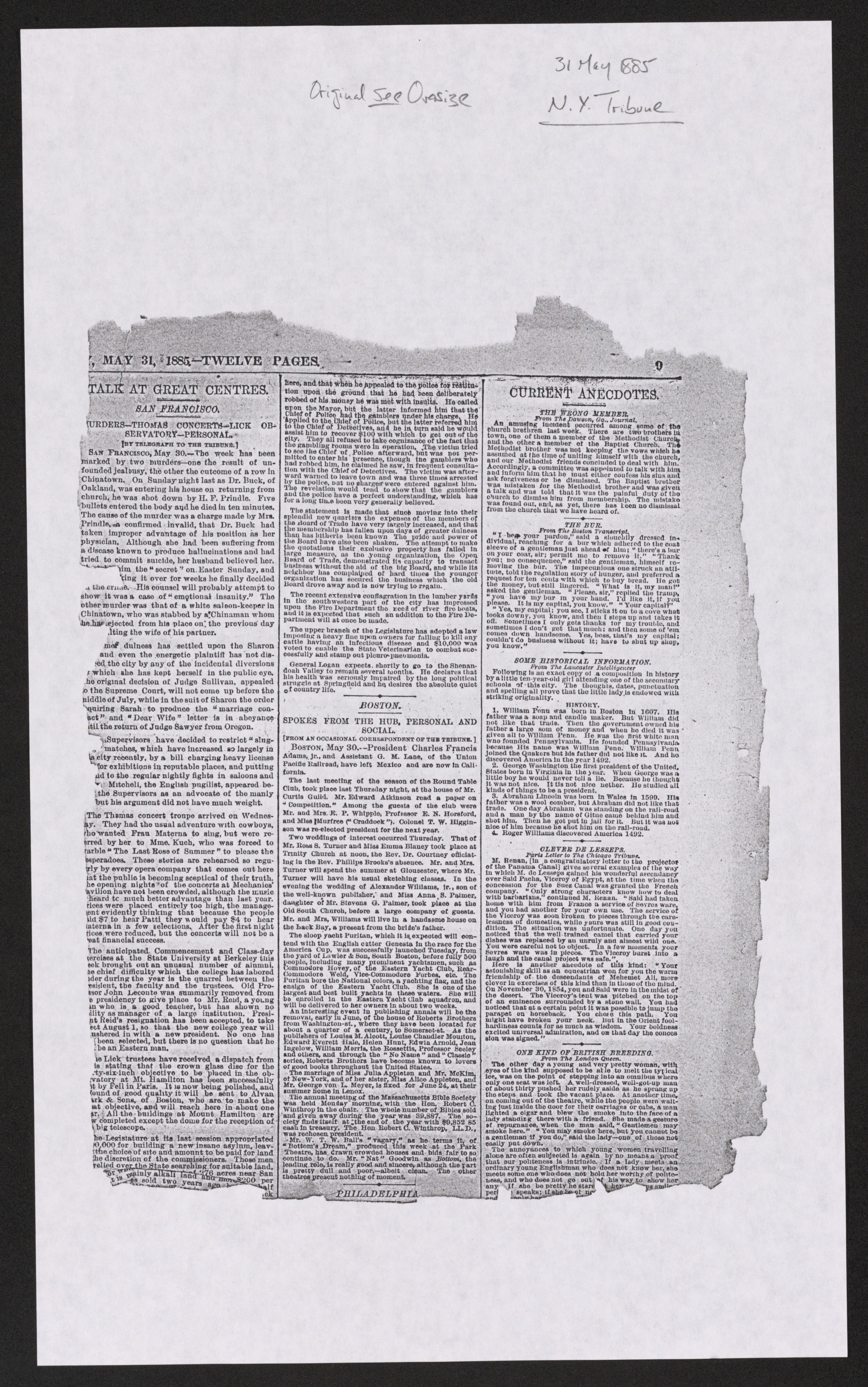 Scanned image of the current content page