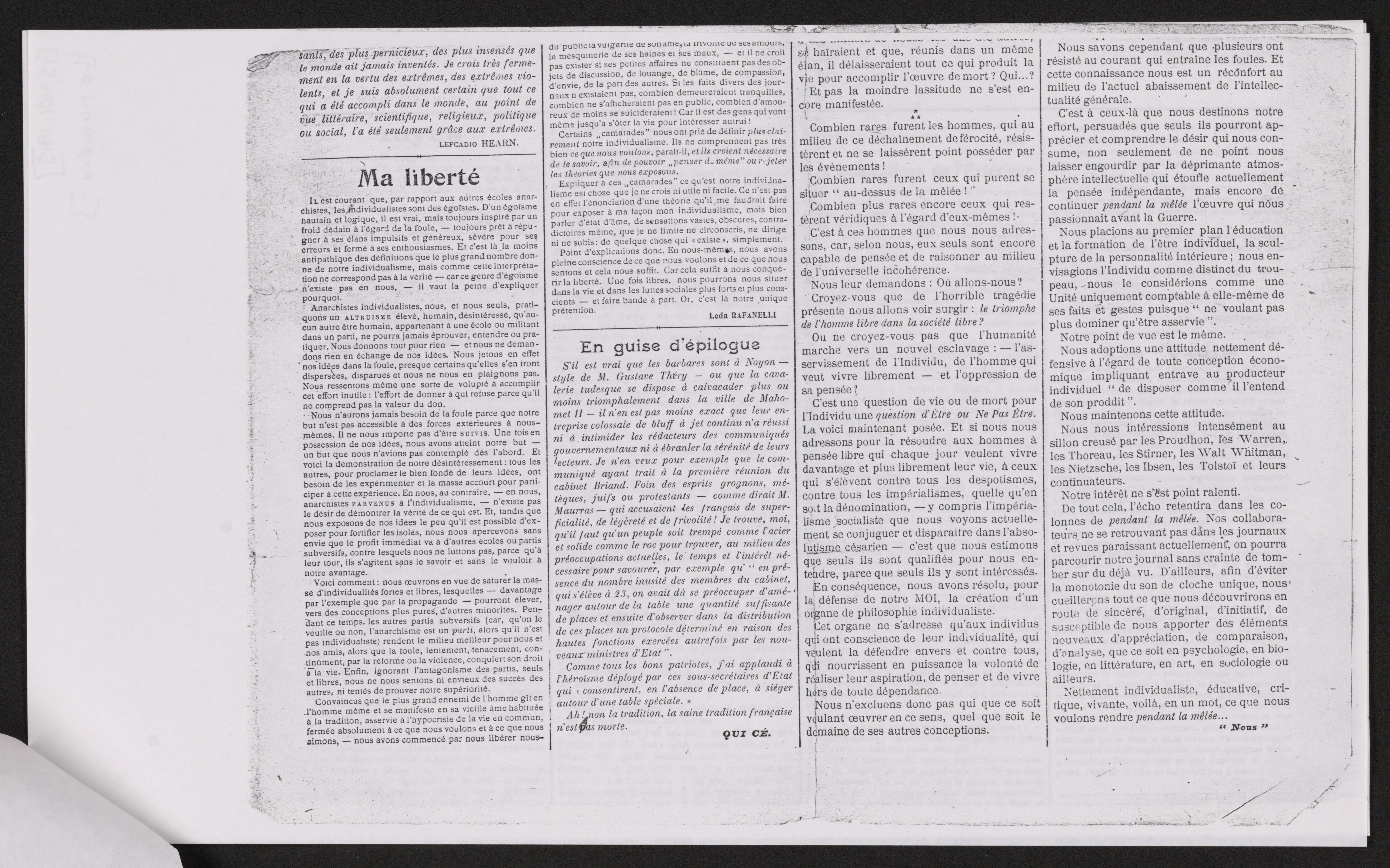 Scanned image of the current content page