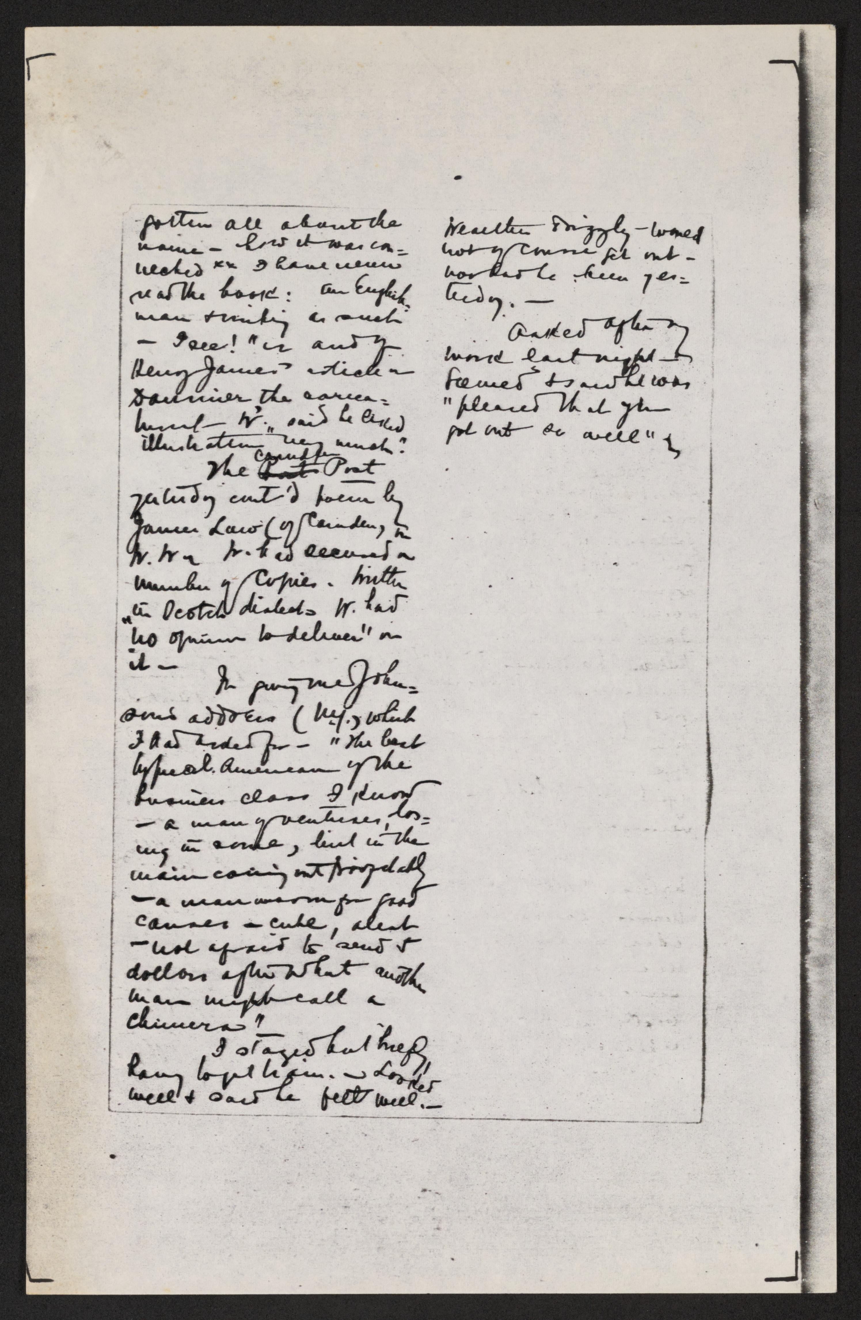 Scanned image of the current content page