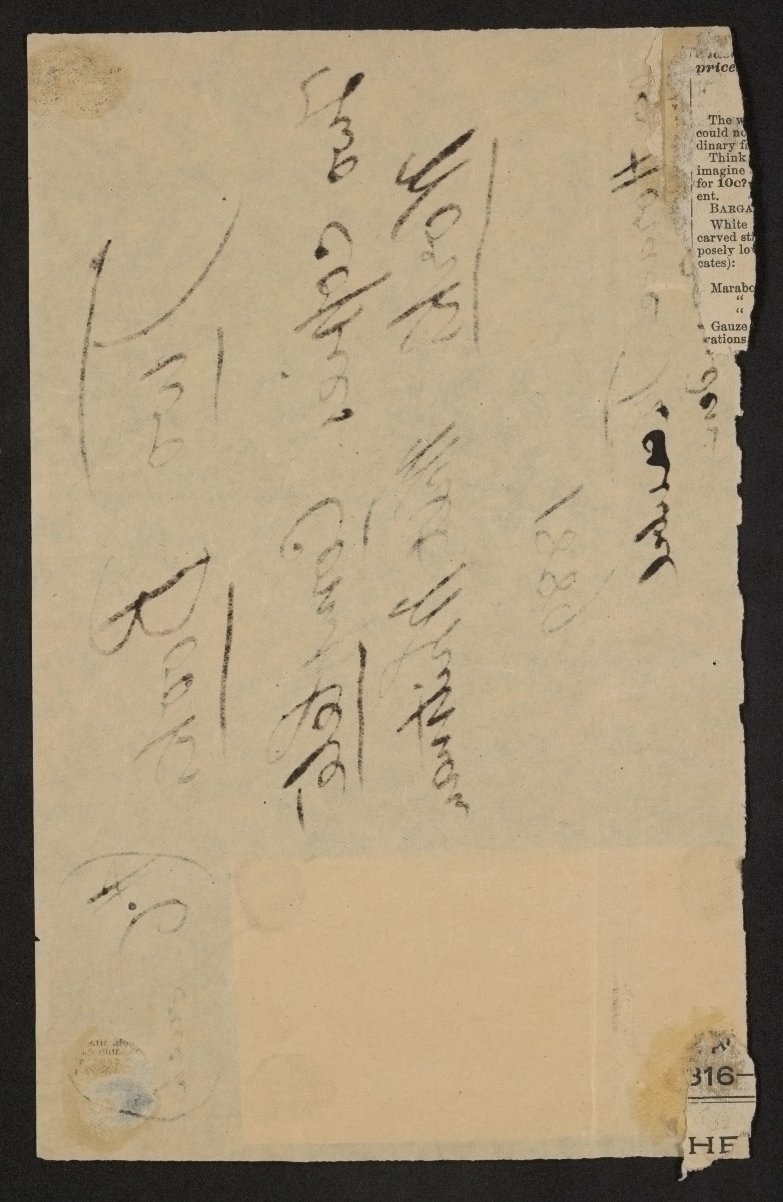 Scanned image of the current content page