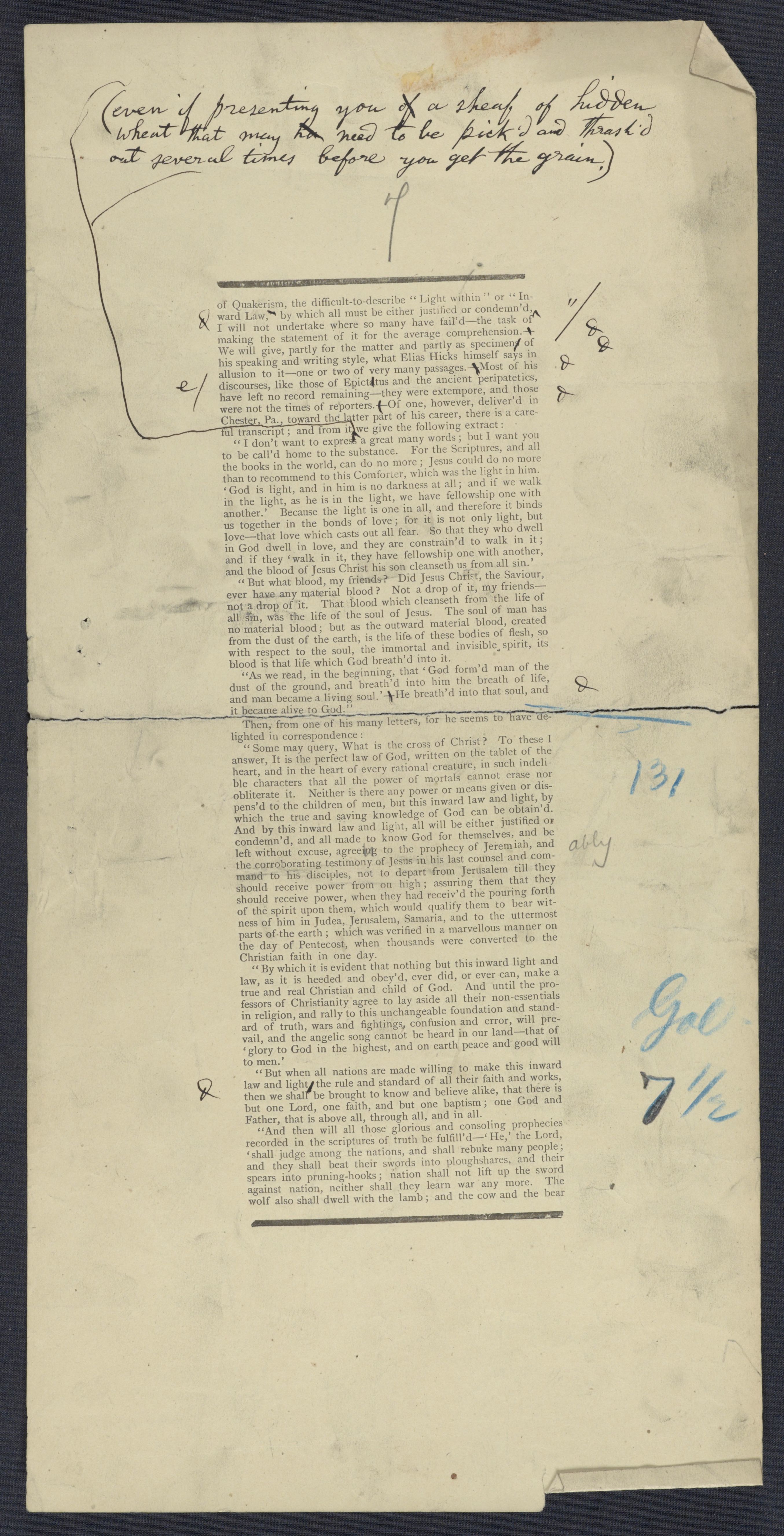 Scanned image of the current content page