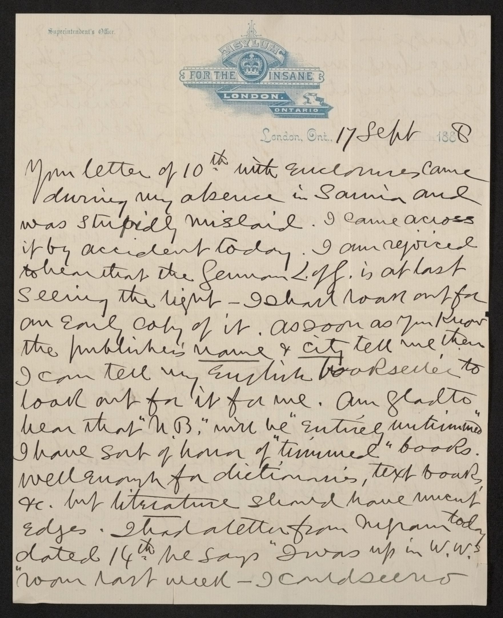 Scanned image of the current content page