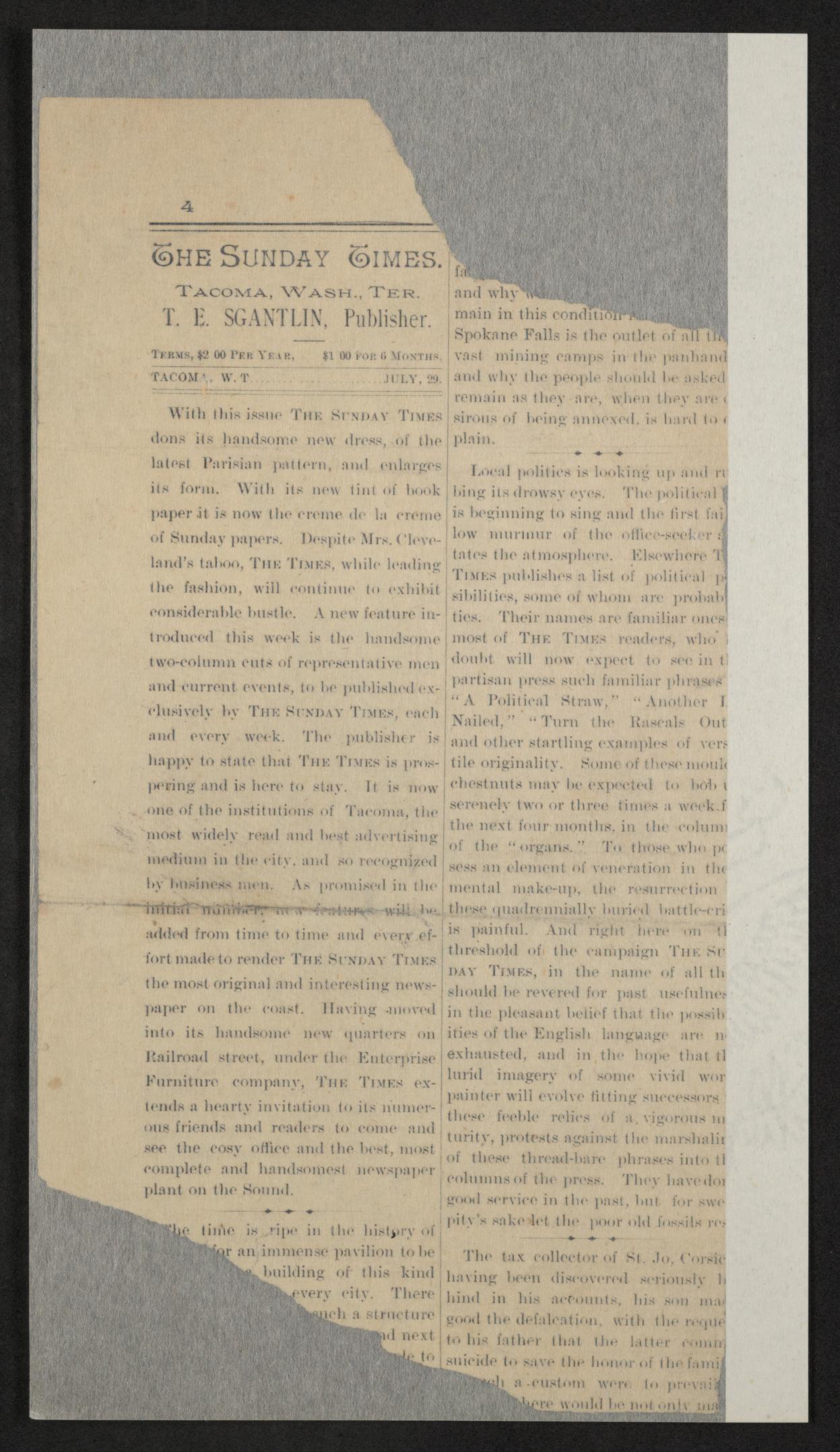 Scanned image of the current content page