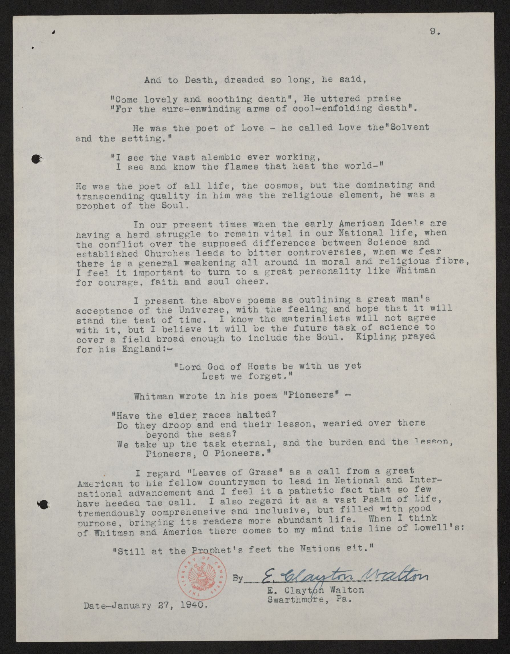 Scanned image of the current content page