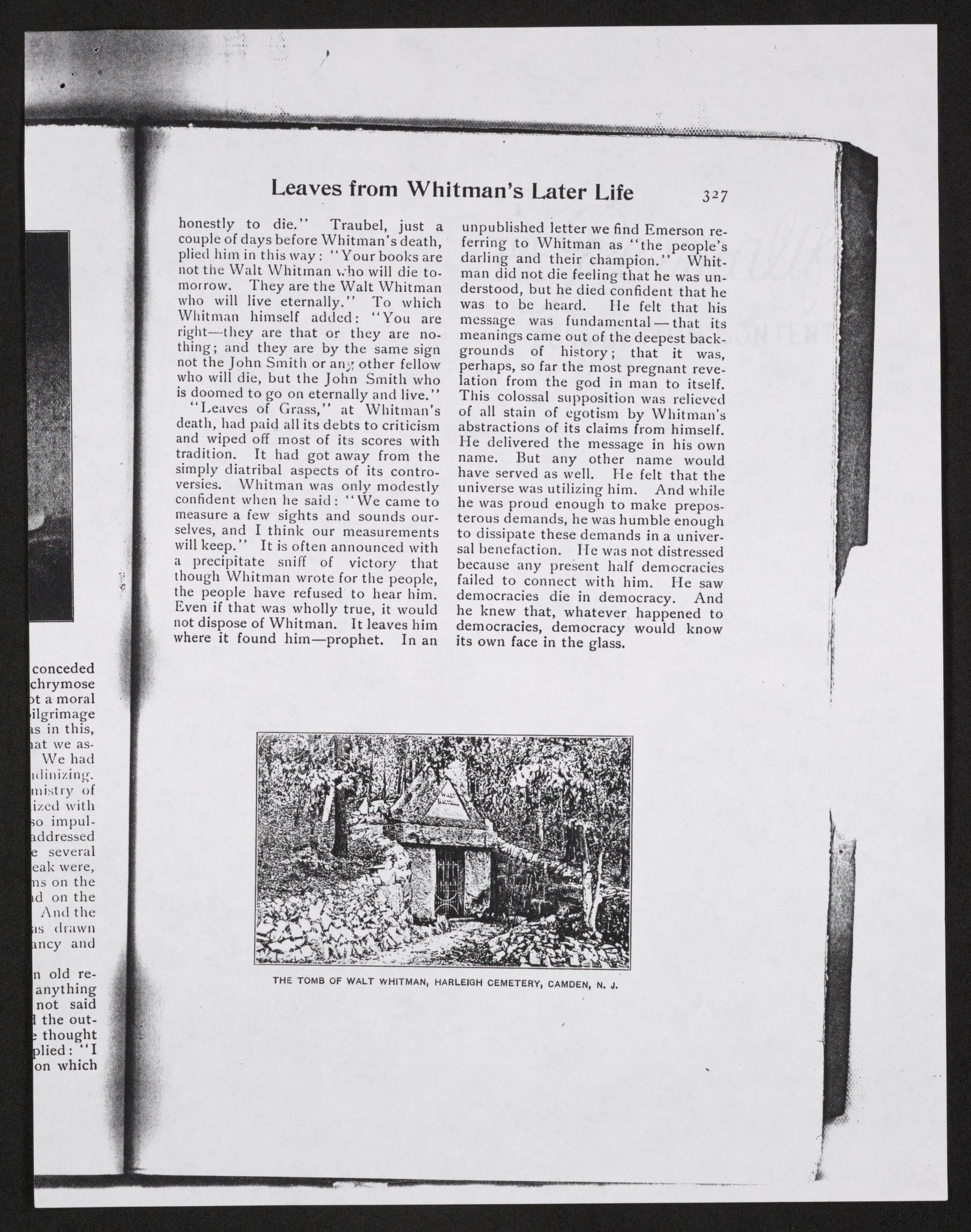 Scanned image of the current content page