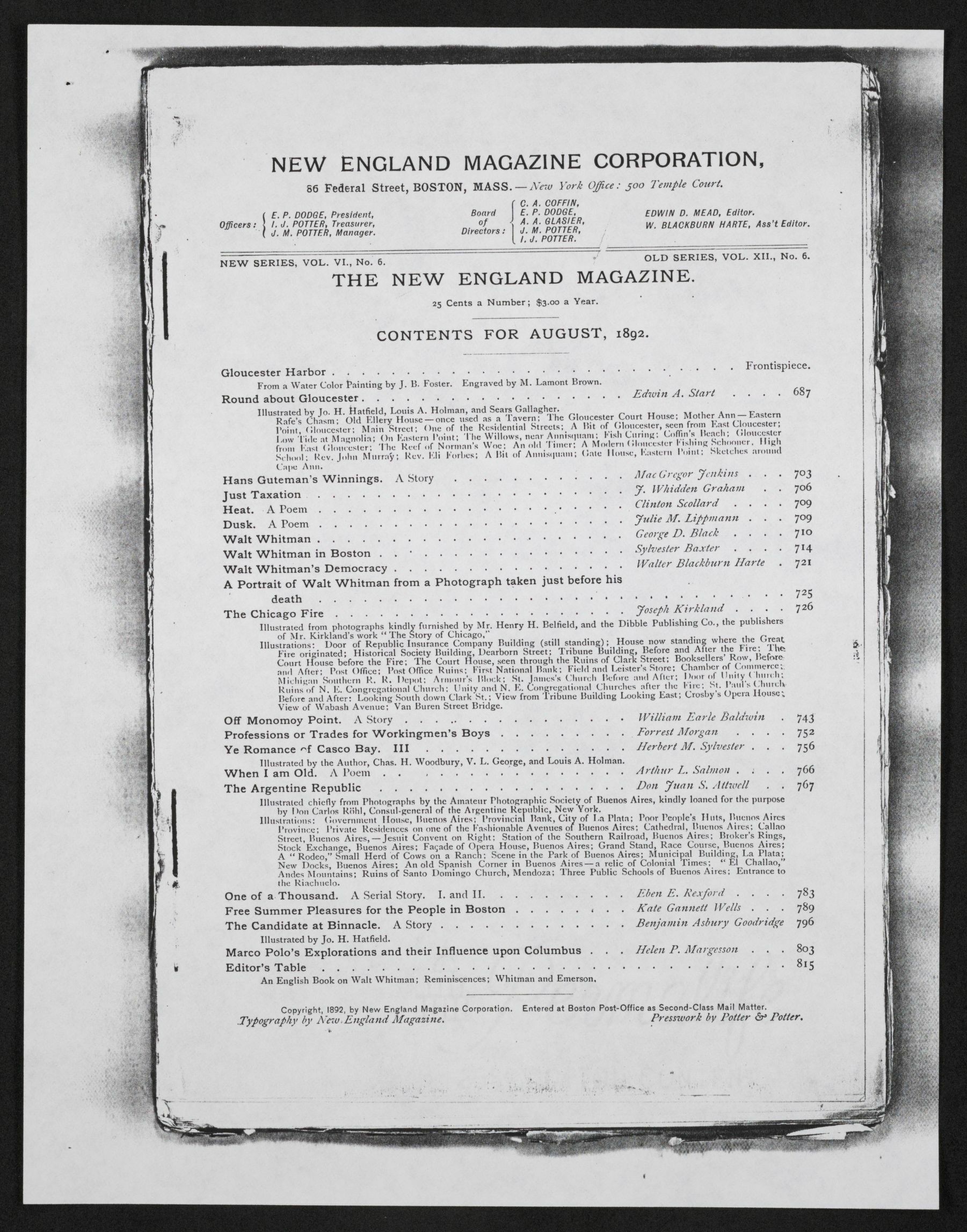 Scanned image of the current content page