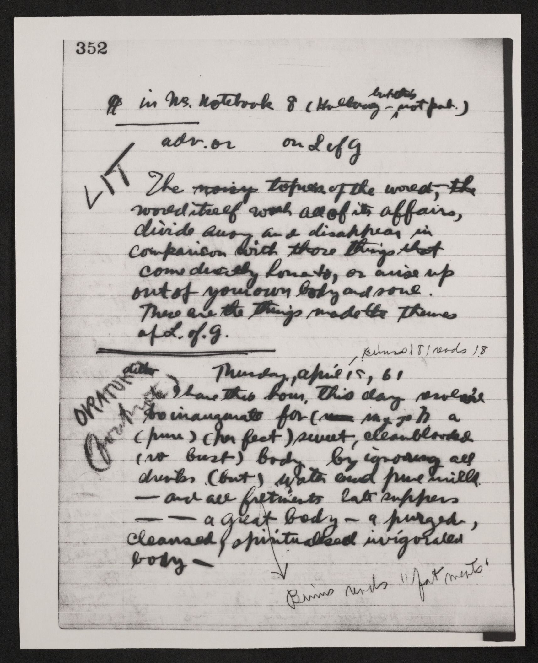 Scanned image of the current content page