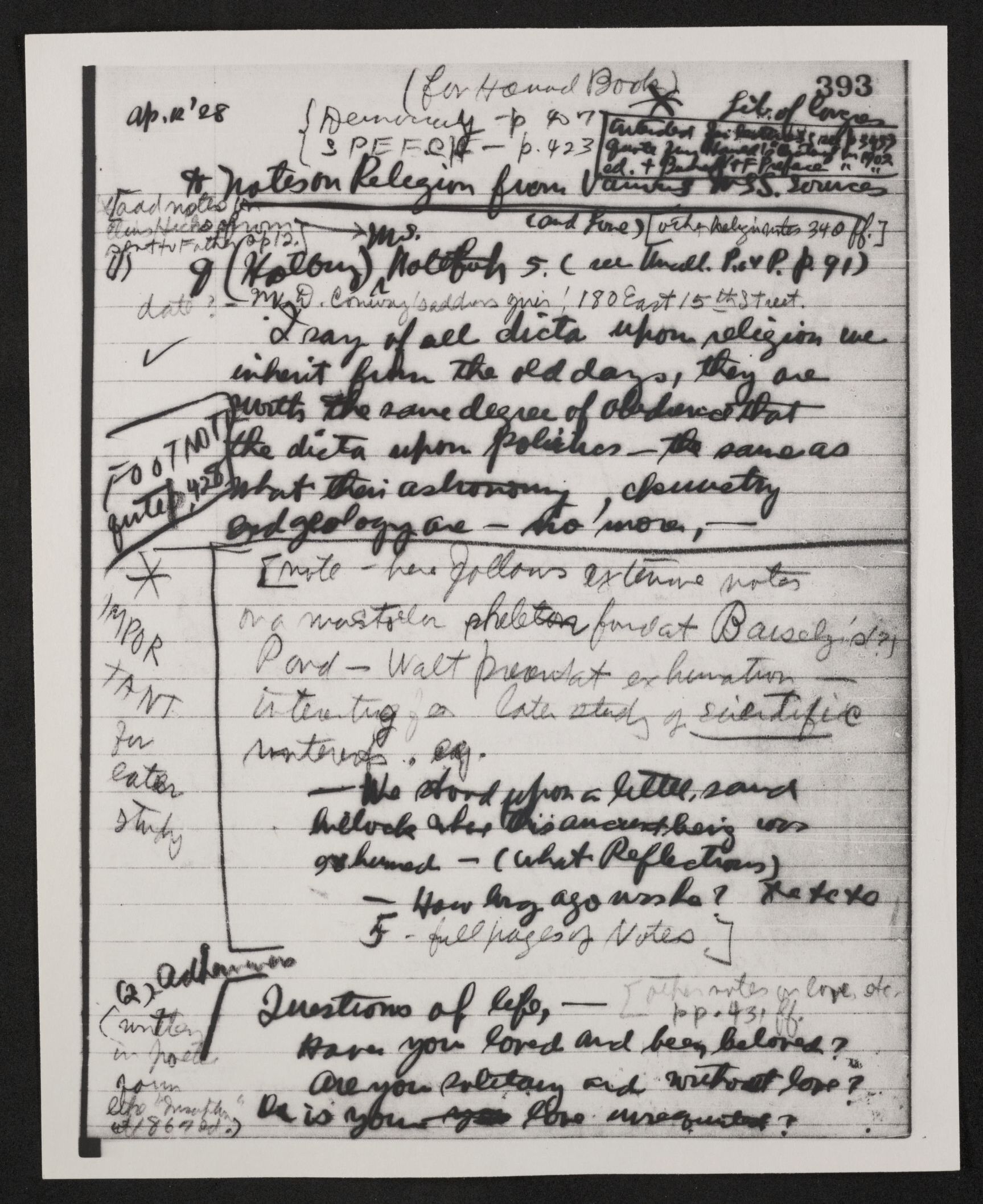 Scanned image of the current content page