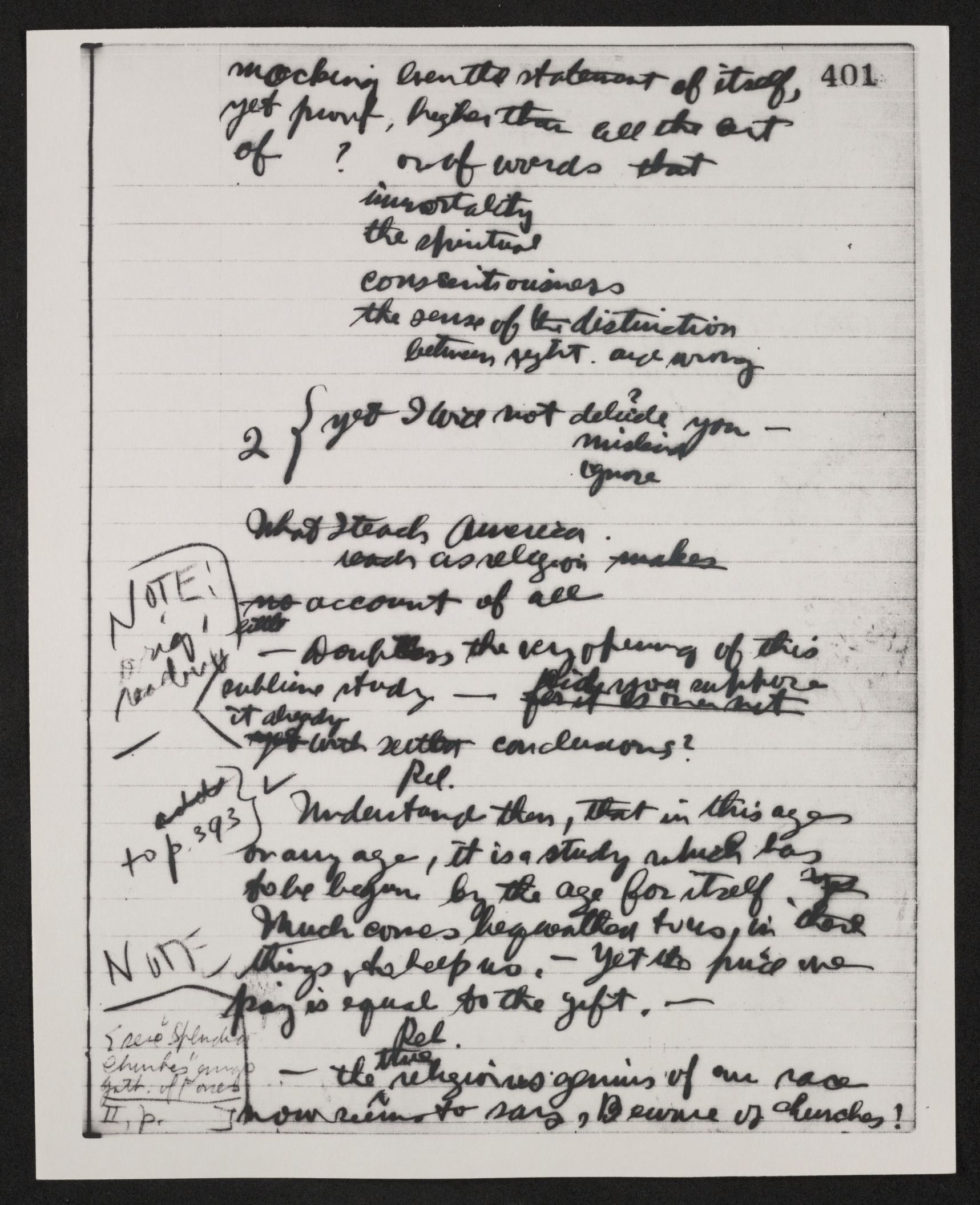 Scanned image of the current content page