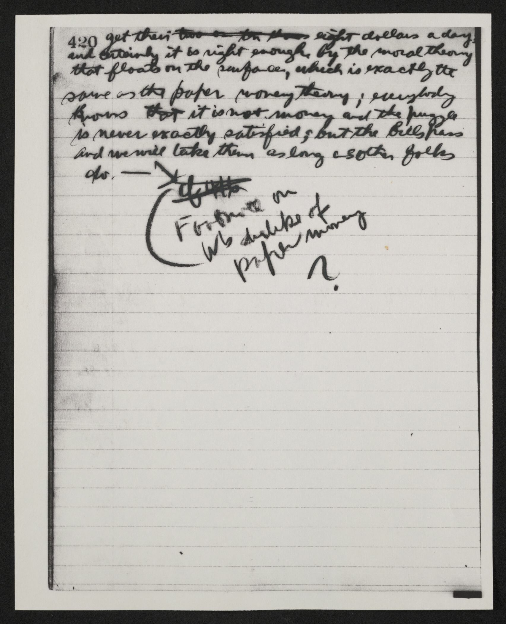 Scanned image of the current content page