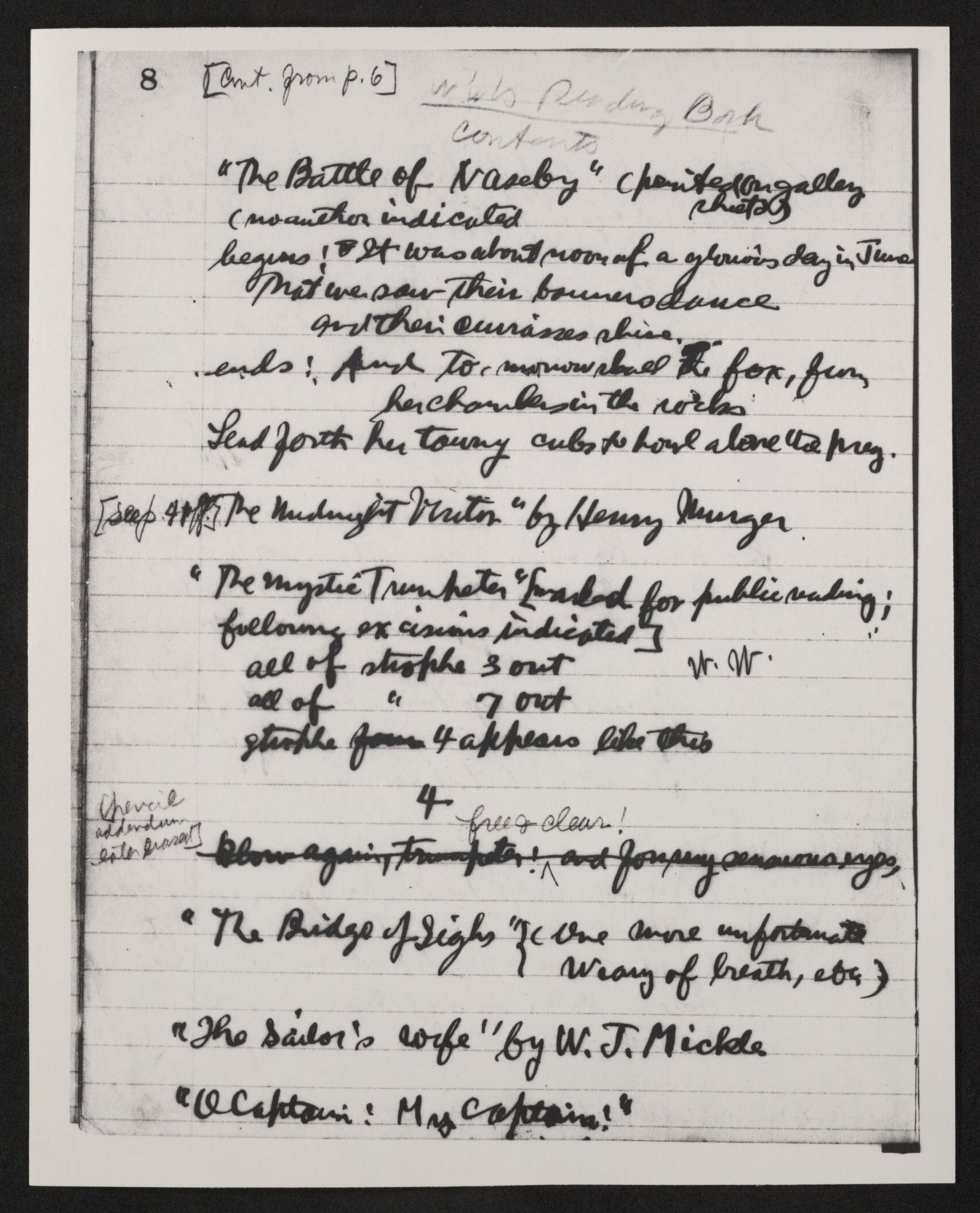 Scanned image of the current content page