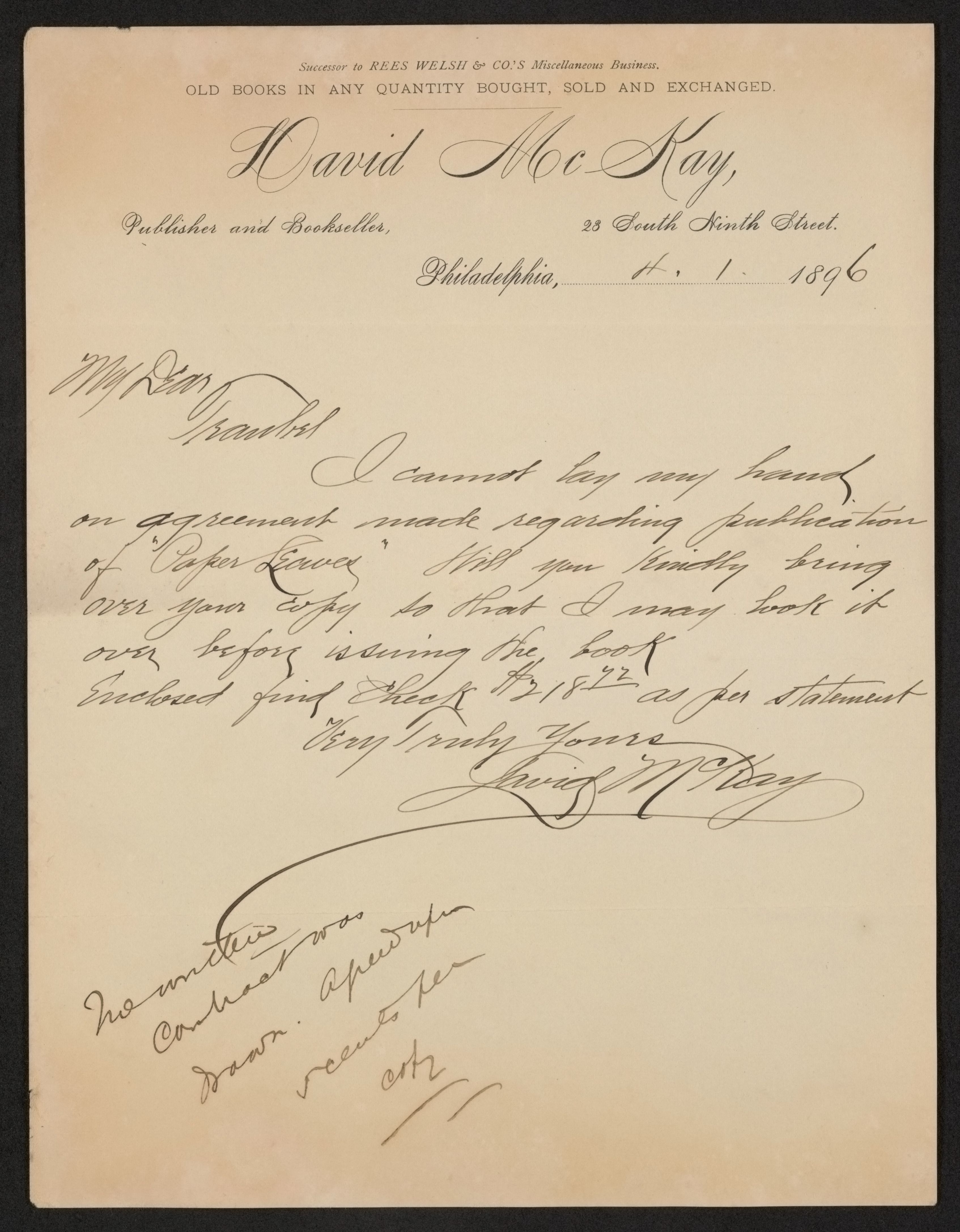 Scanned image of the current content page