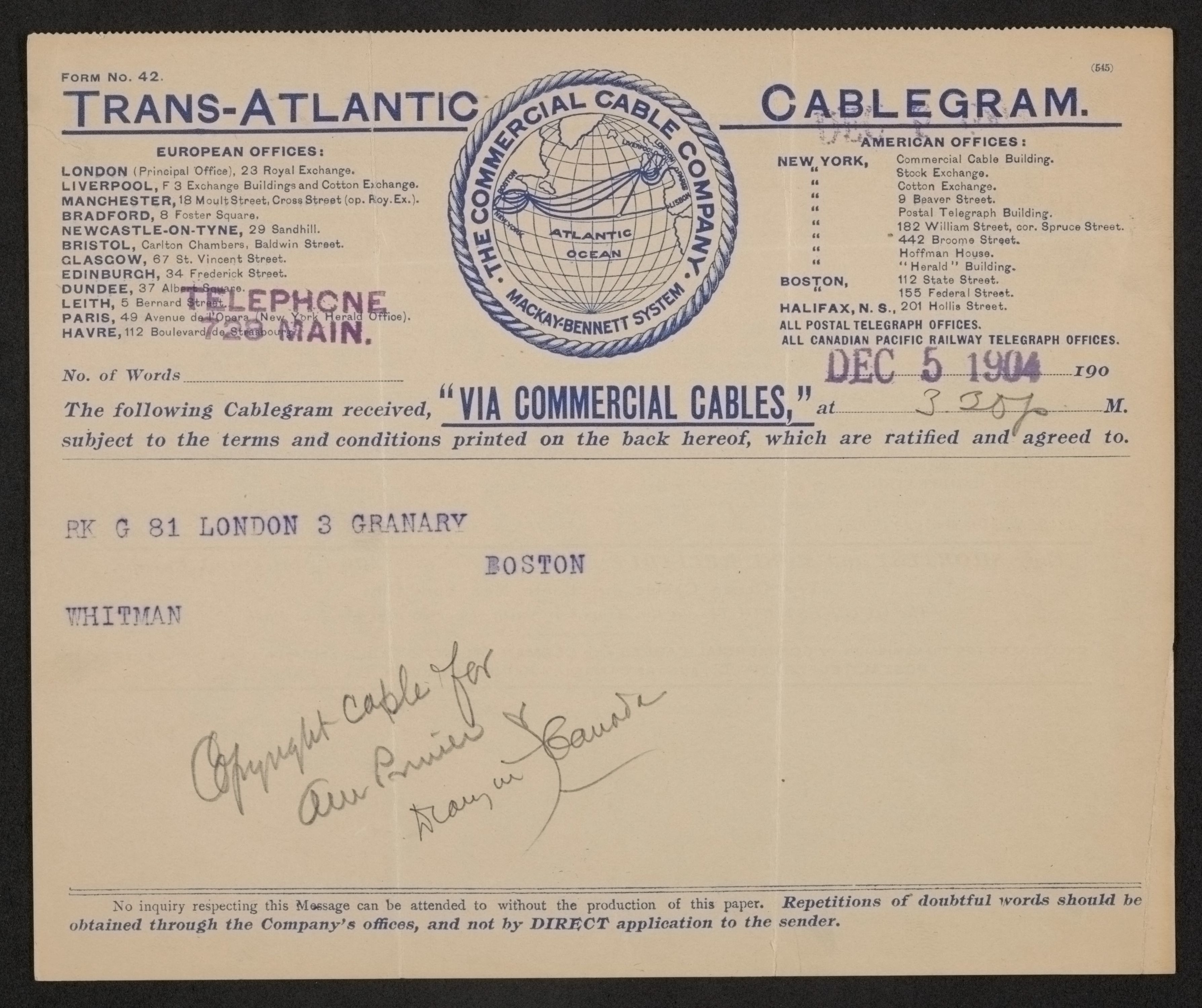 Scanned image of the current content page