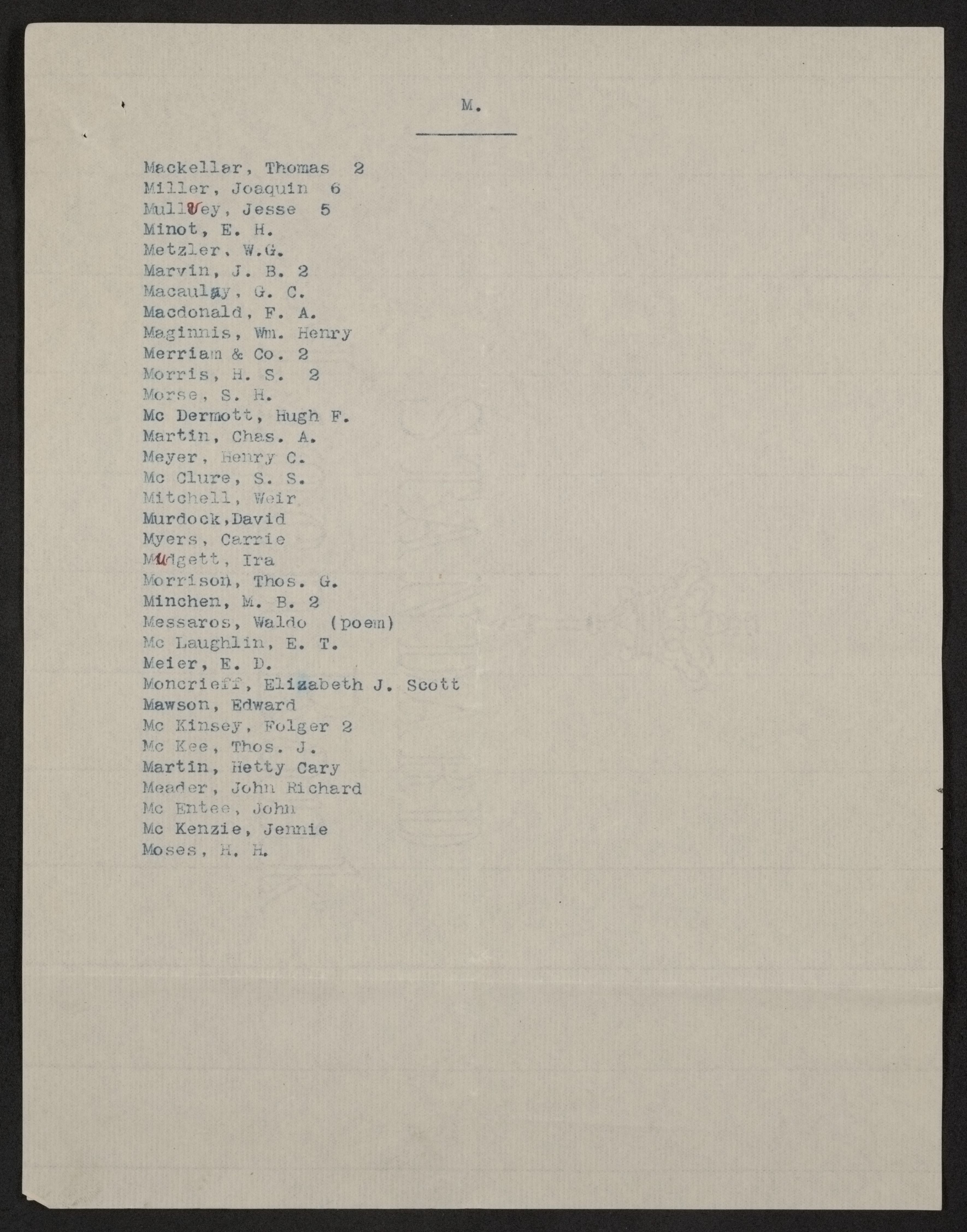 Scanned image of the current content page