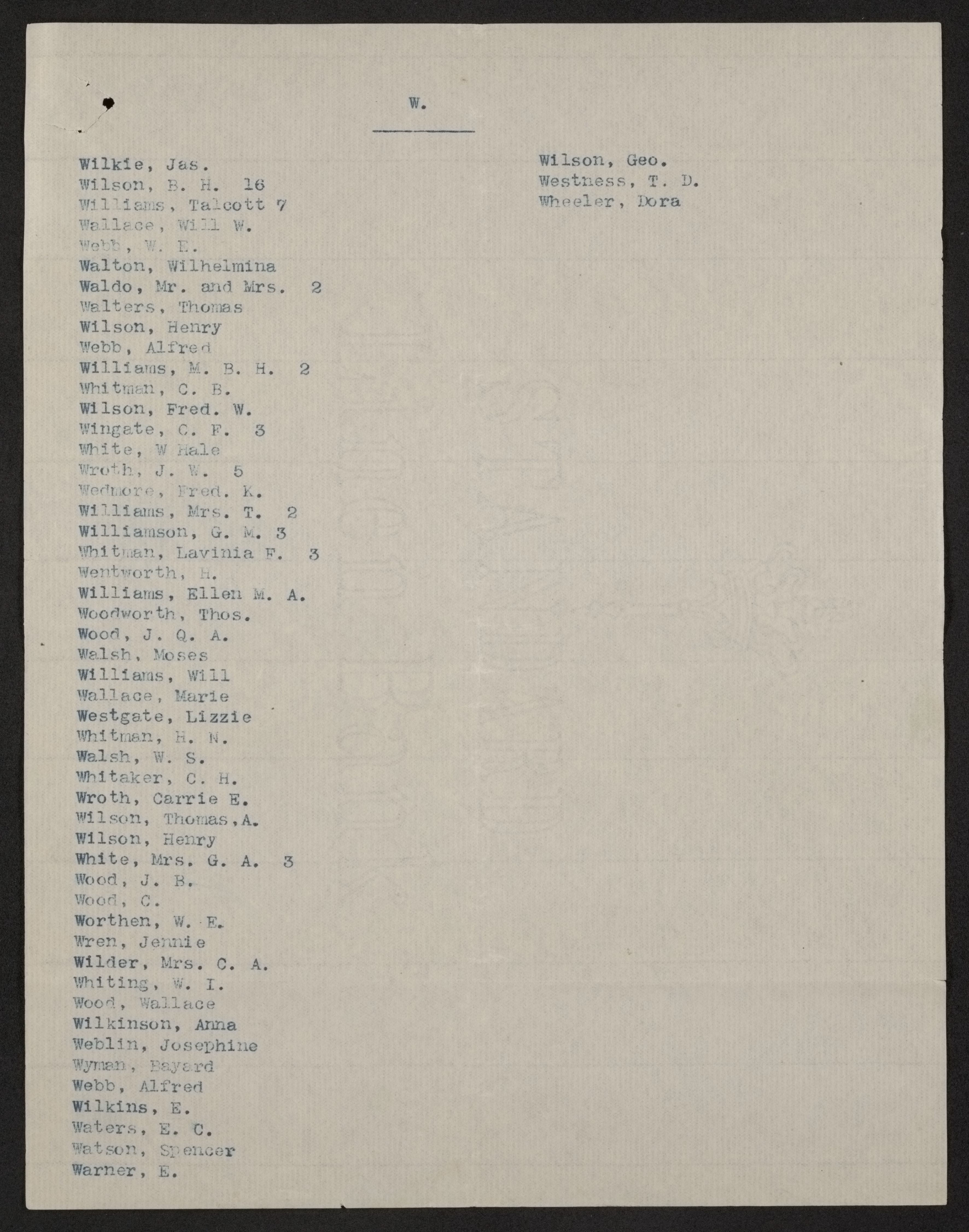 Scanned image of the current content page