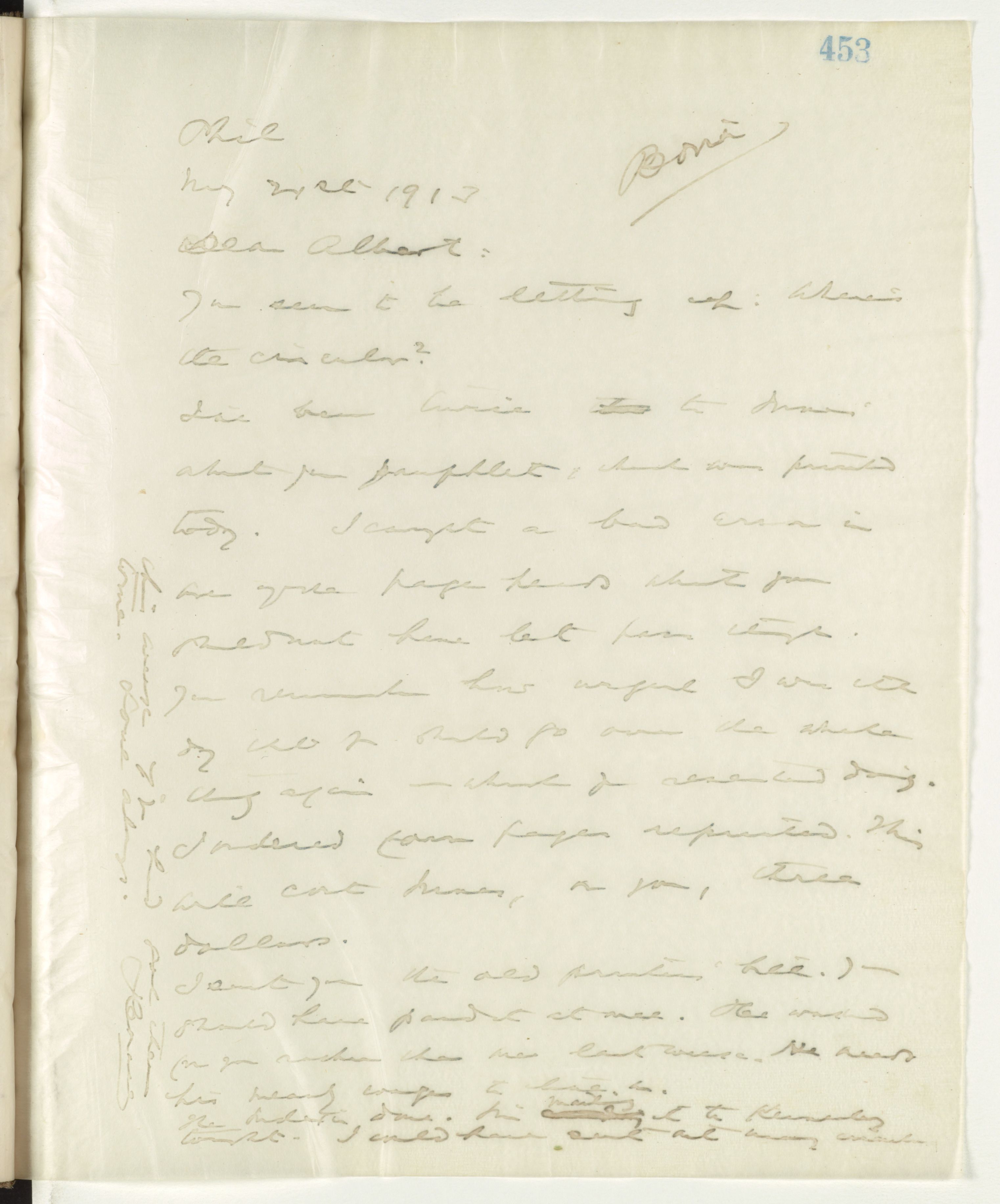 Scanned image of the current content page