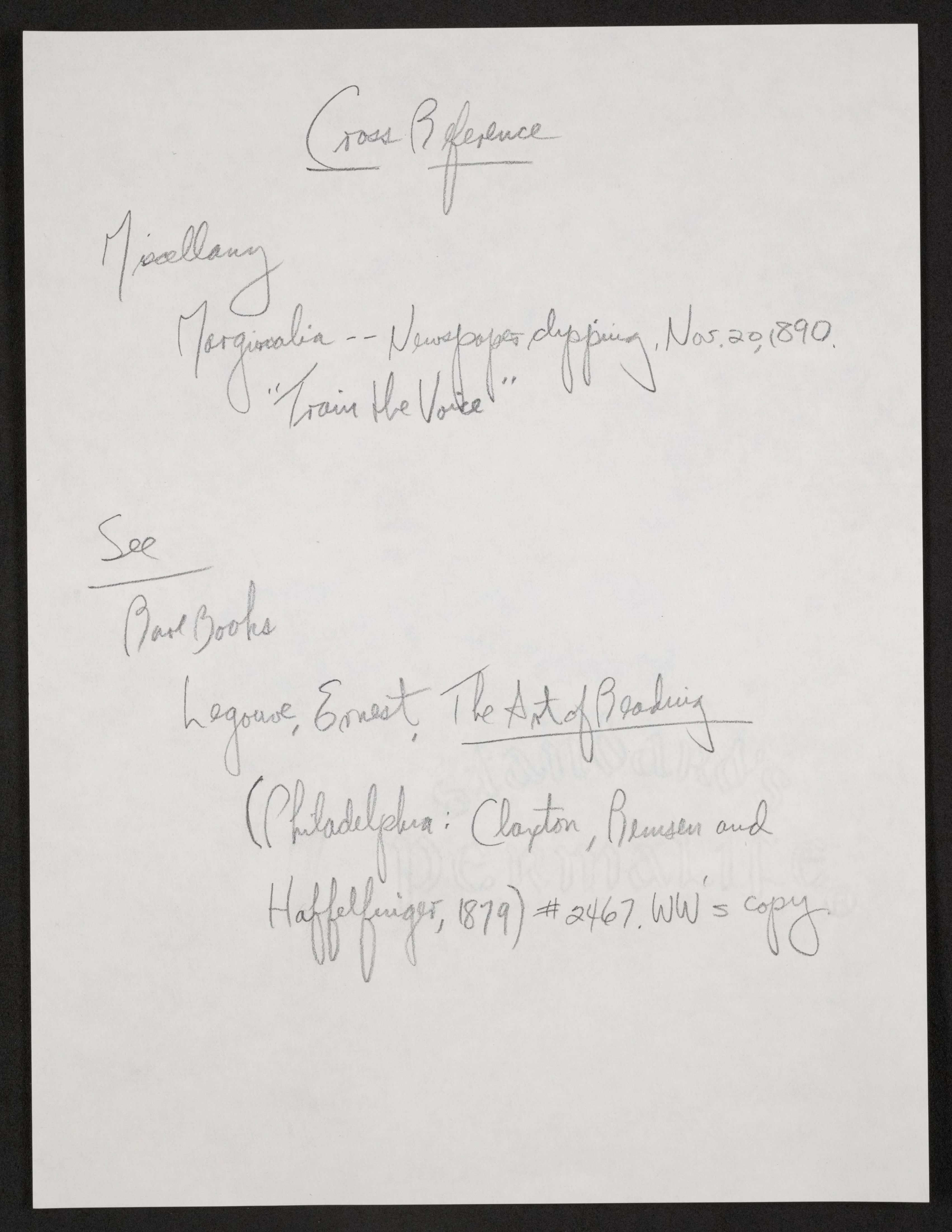 Scanned image of the current content page