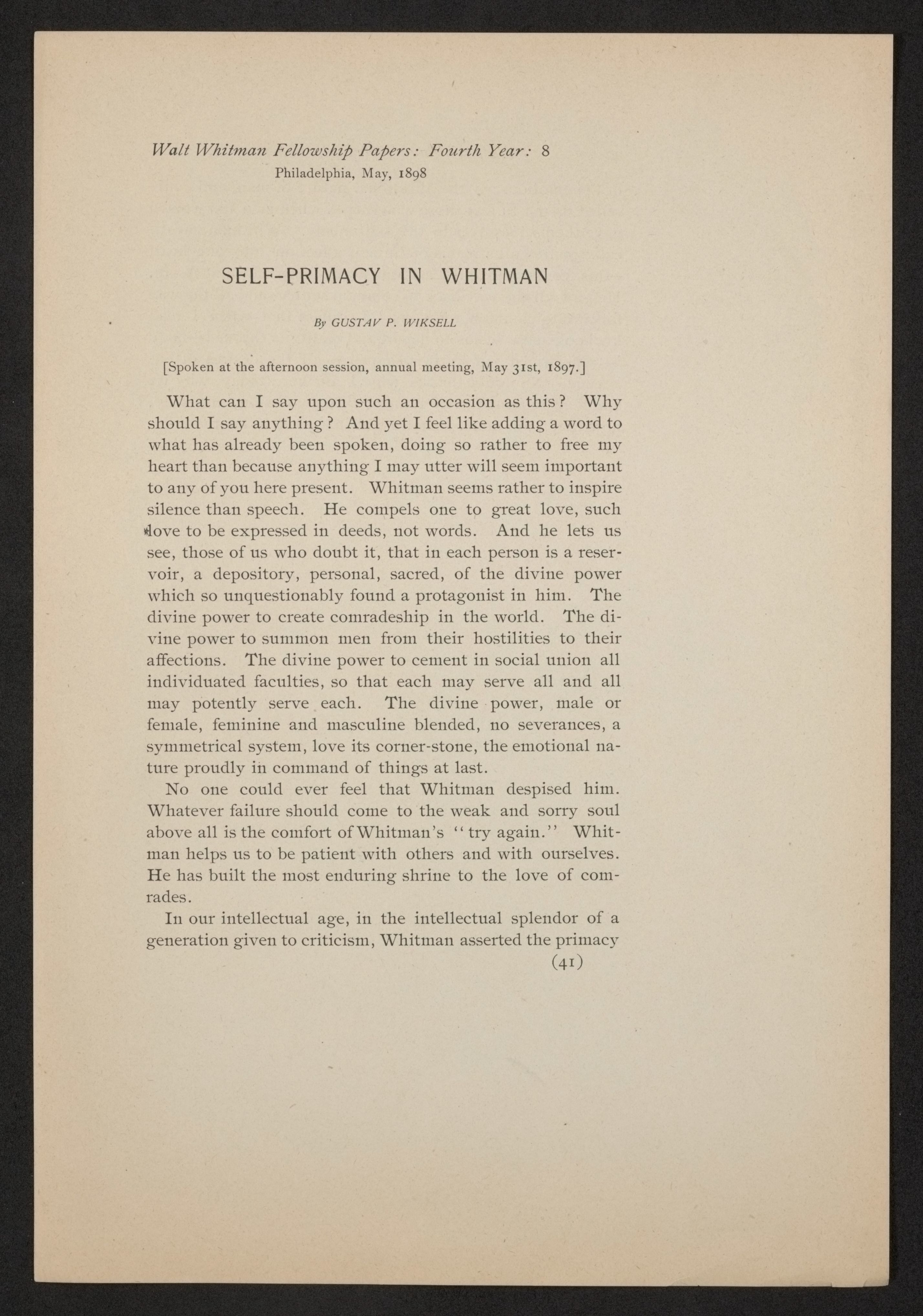 Scanned image of the current content page