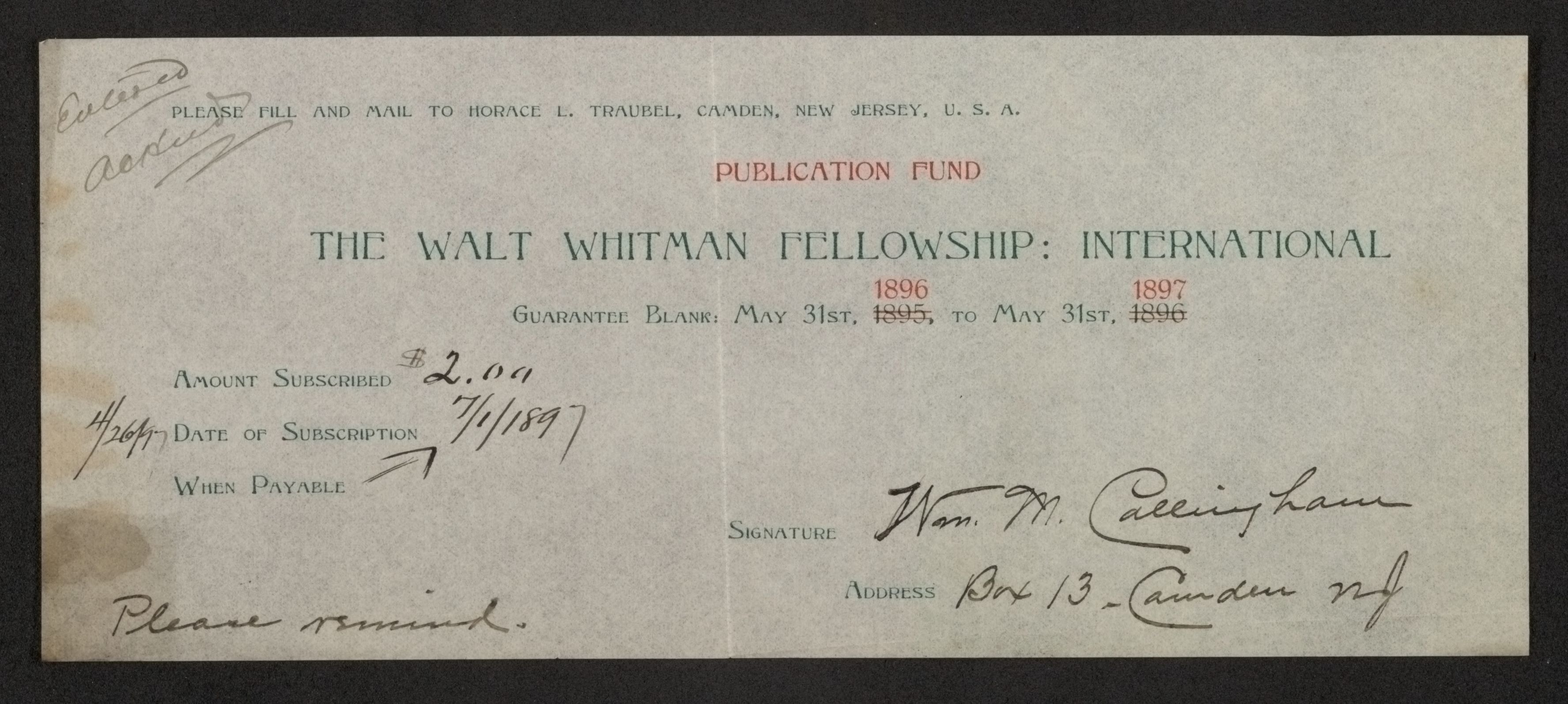 Scanned image of the current content page