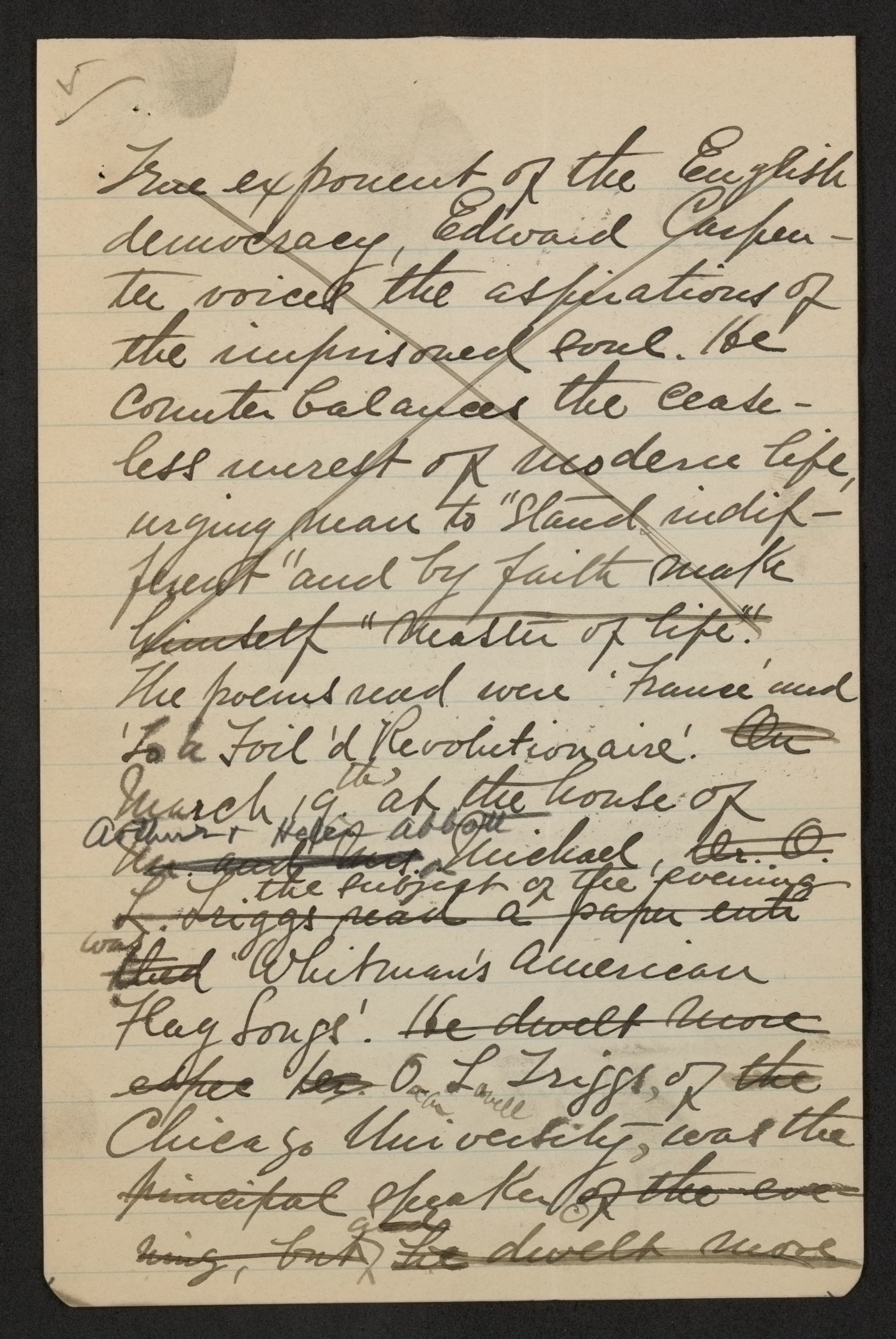 Scanned image of the current content page