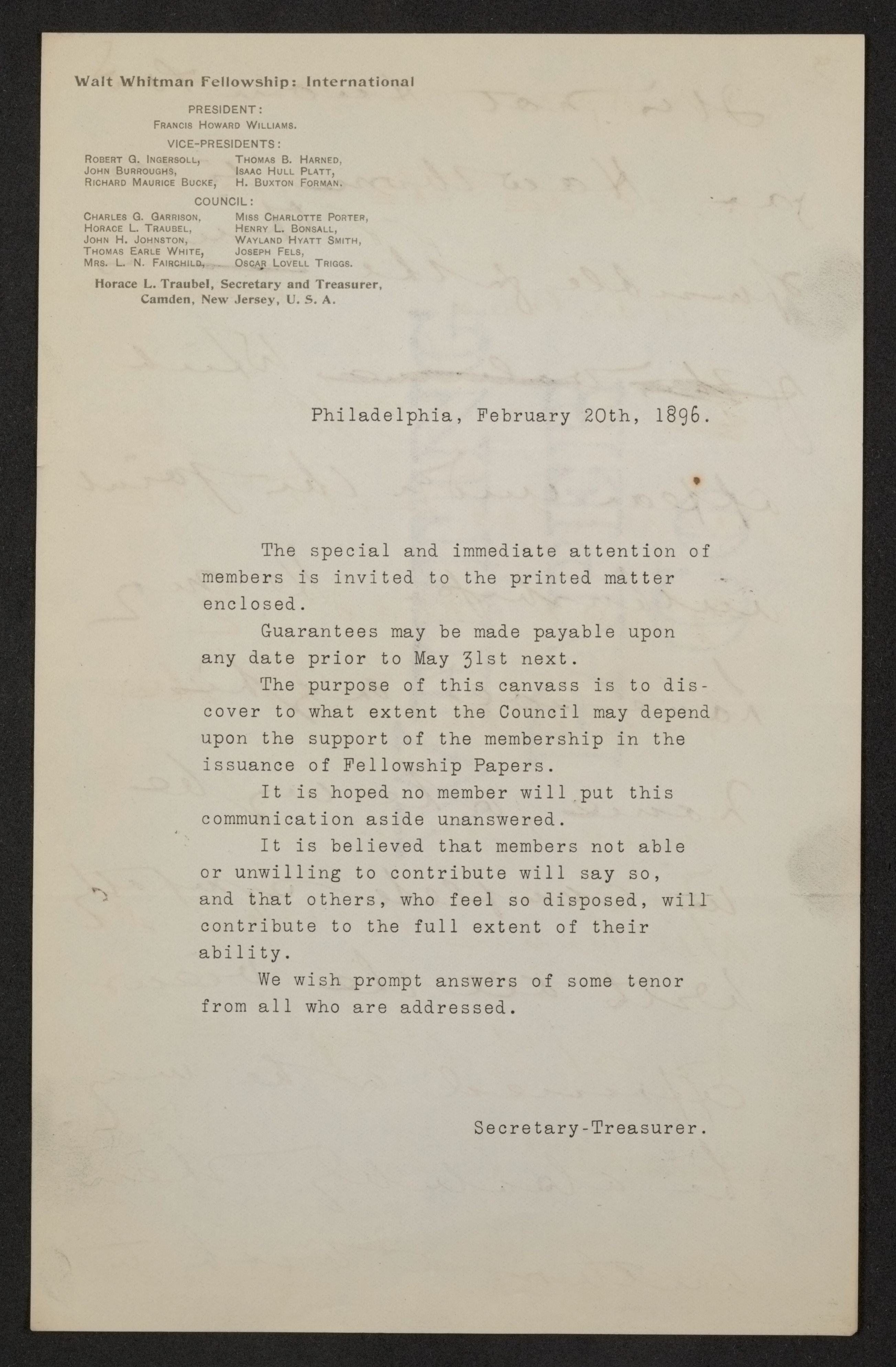 Scanned image of the current content page