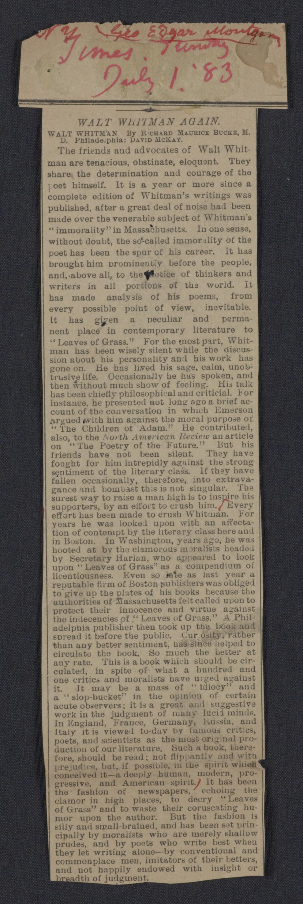 Scanned image of the current content page