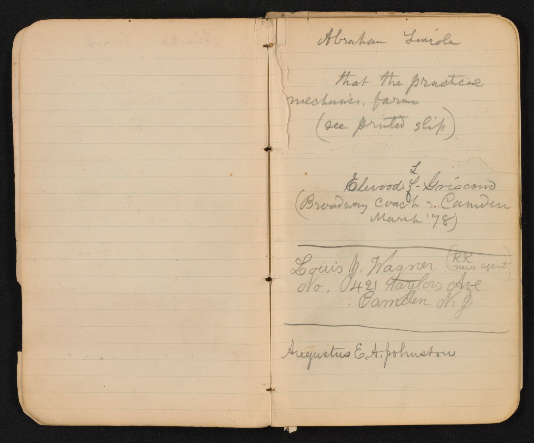 Scanned image of the current content page