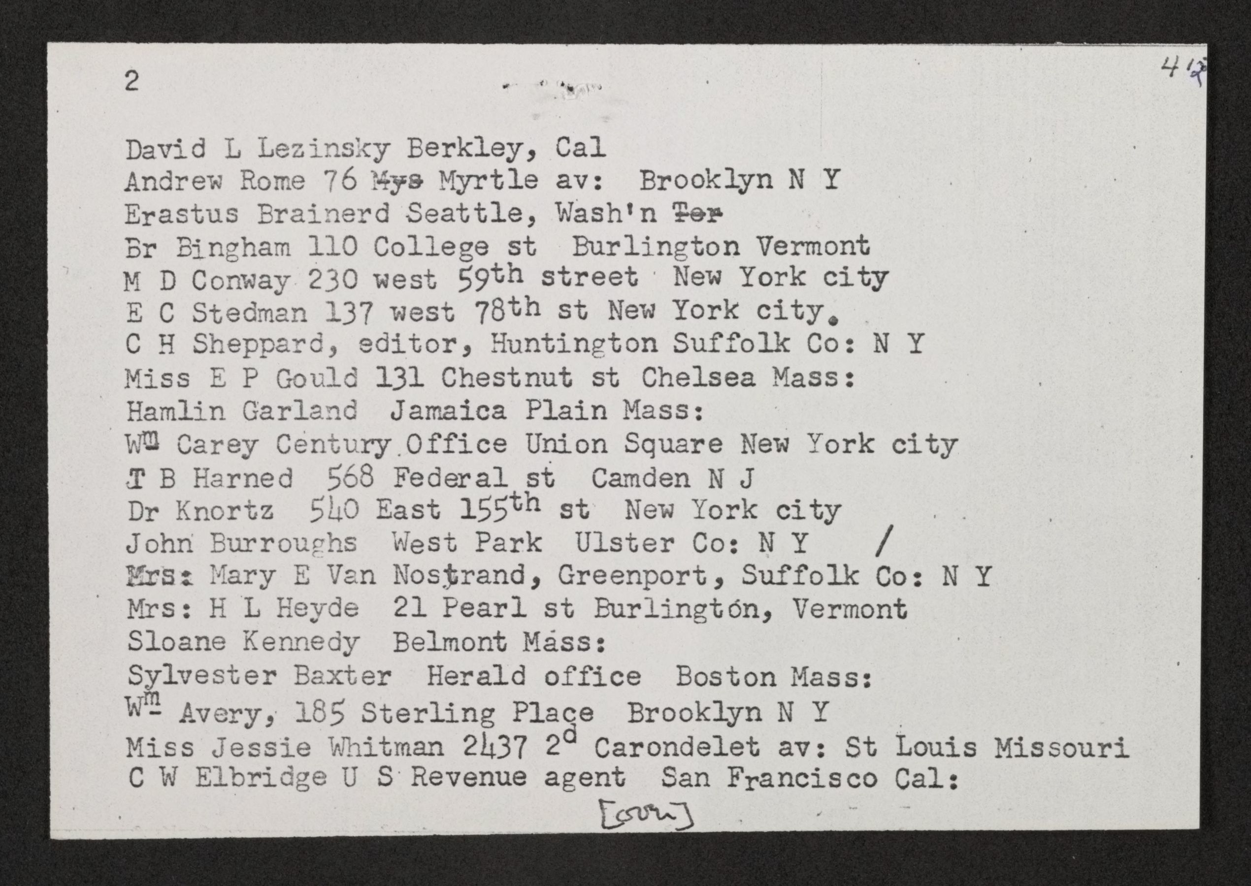 Scanned image of the current content page