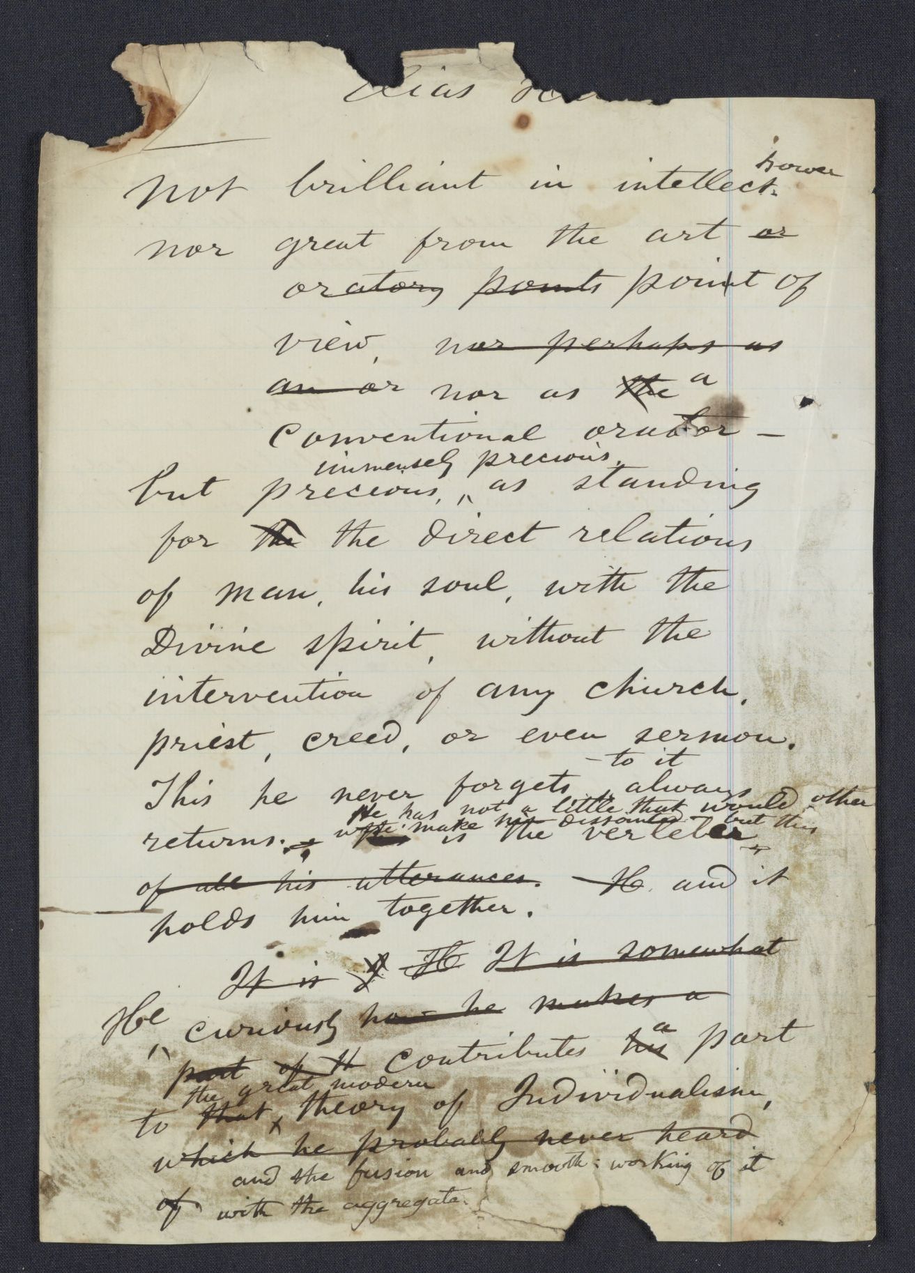 Scanned image of the current content page