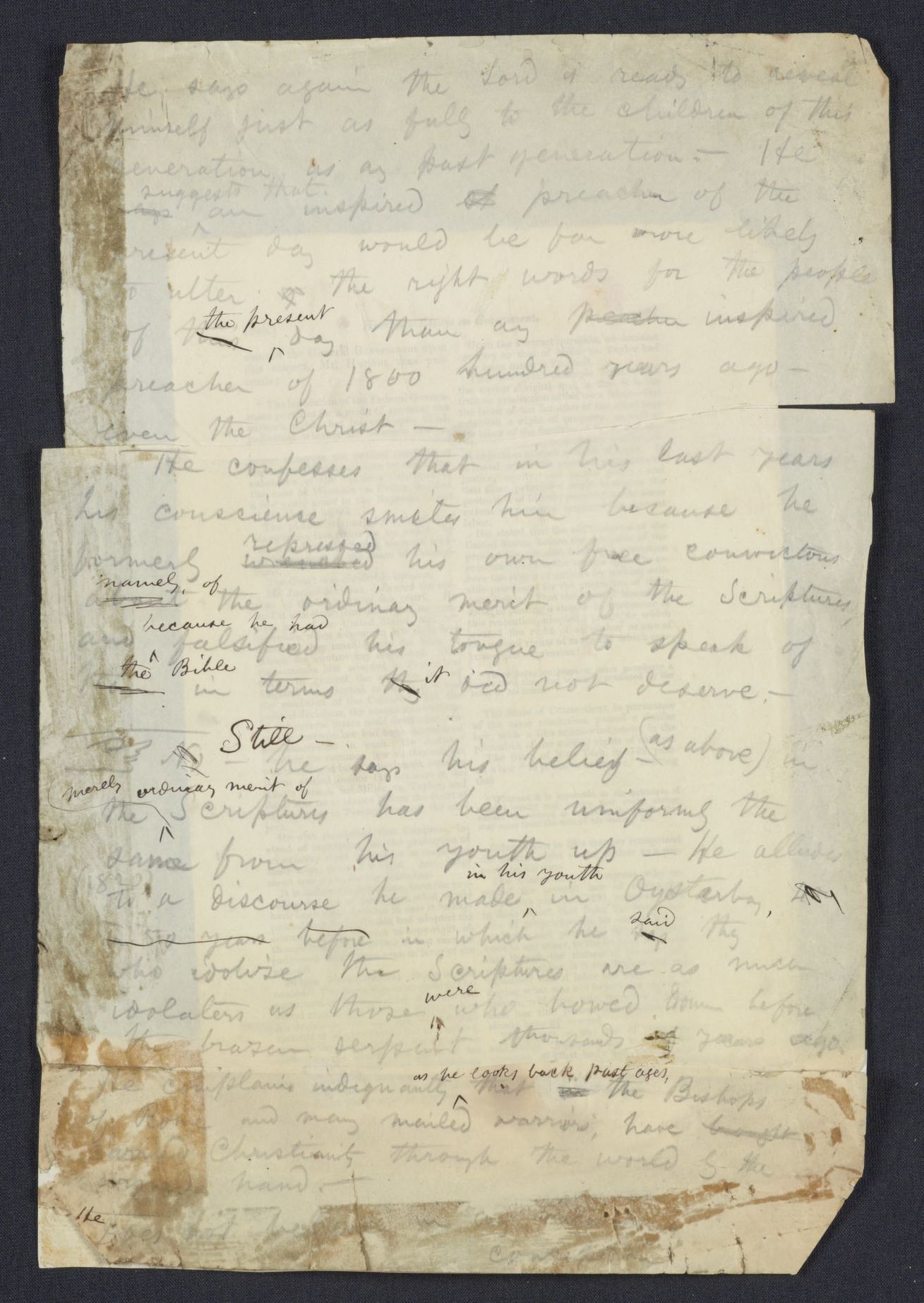 Scanned image of the current content page